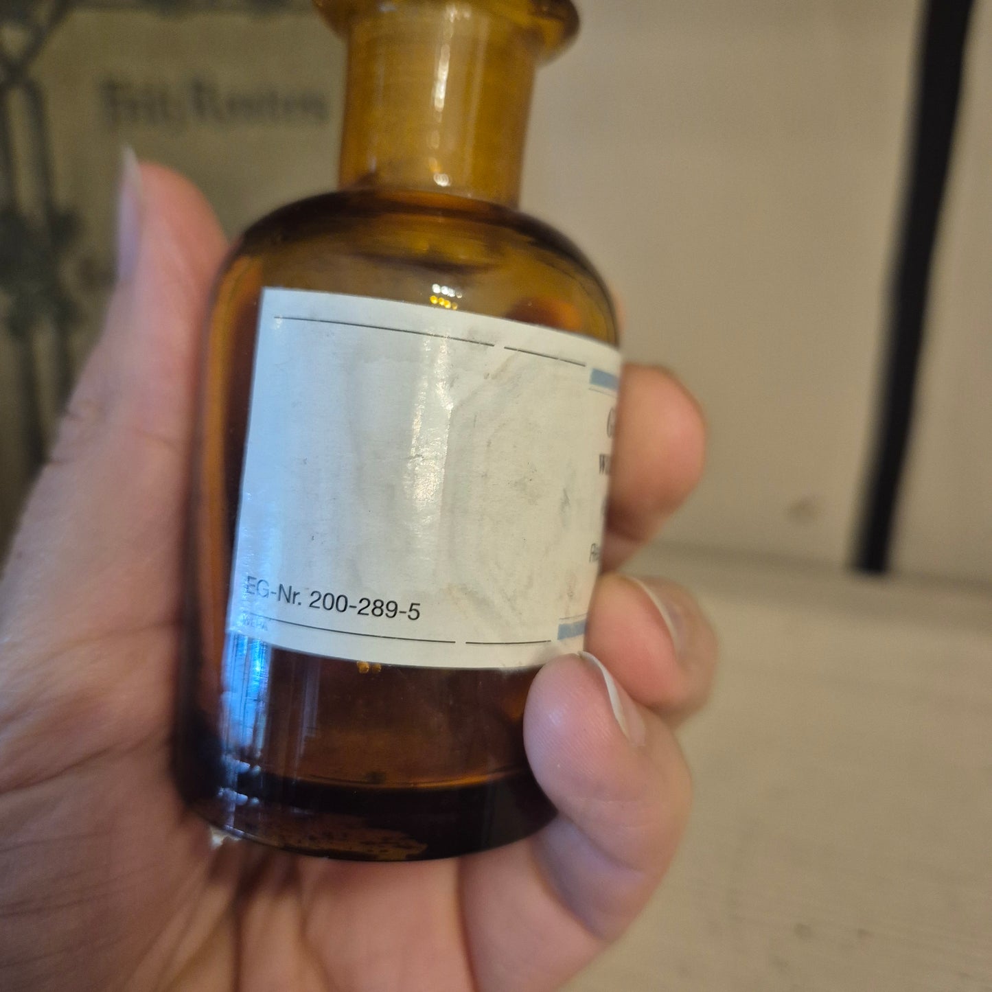 Antike Apotheker Flasche ohne Deckel Glycerin wasserfrei - Apotheken Flasche - klein