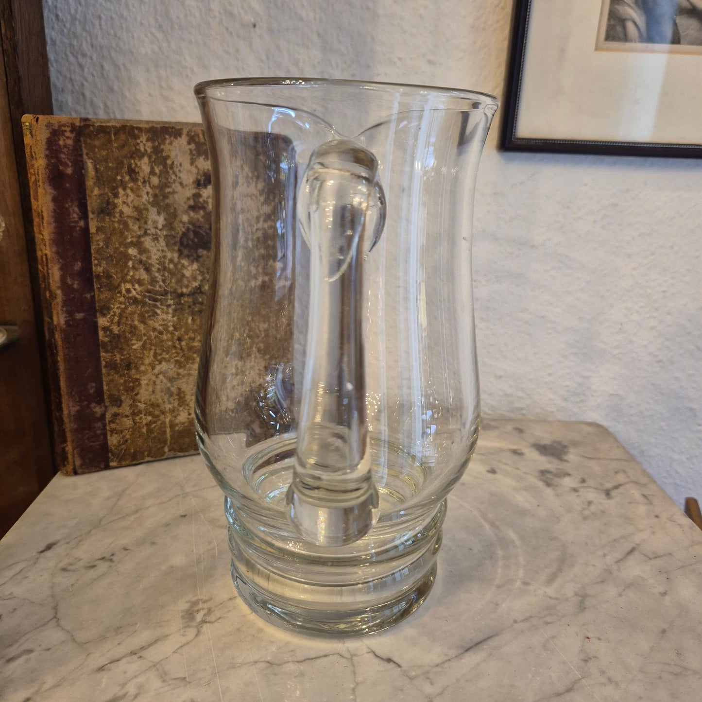 Vintage Glaskrug für Wasser oder Saft sehr stabil!