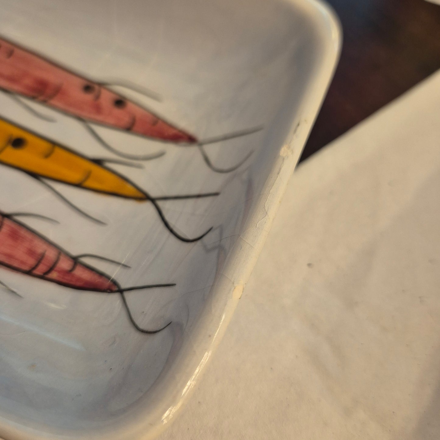 Kleine Vintage Schale SMF Schramberg Handgemalt Möhren