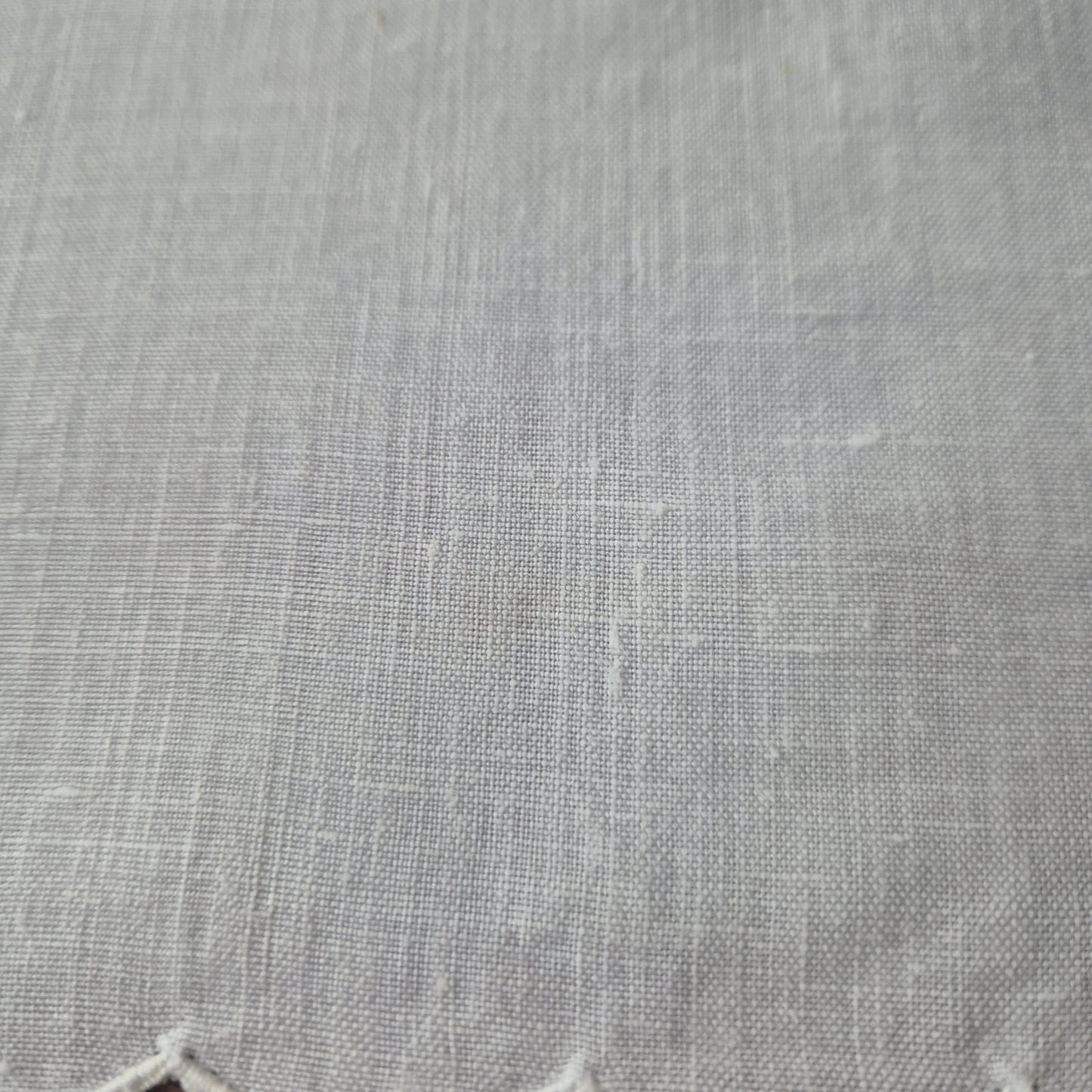 Antike Jugendstil Serviette/Mitteldecke weiß 44x40cm Baumwolle