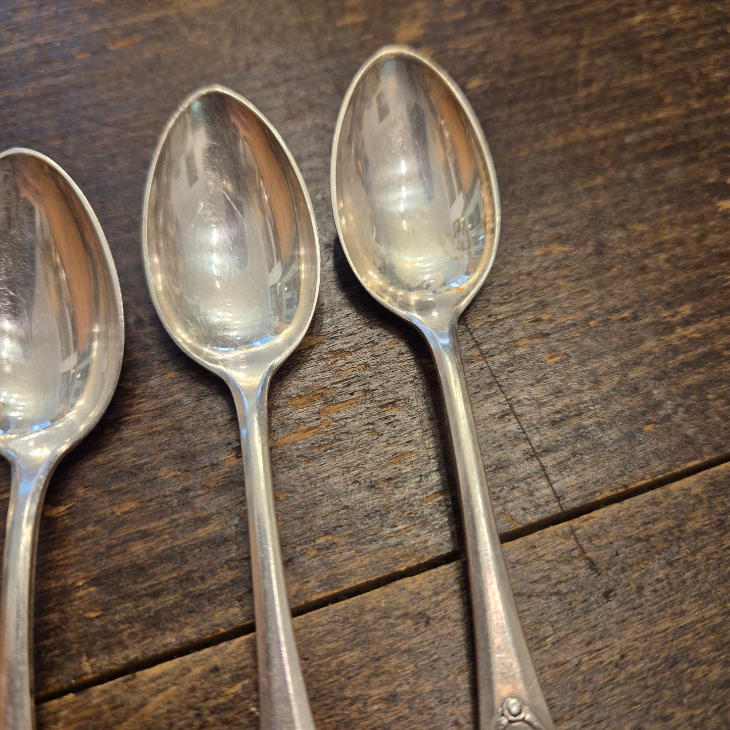 6x antike versilberte Teelöffel ideal zum aufpolieren!