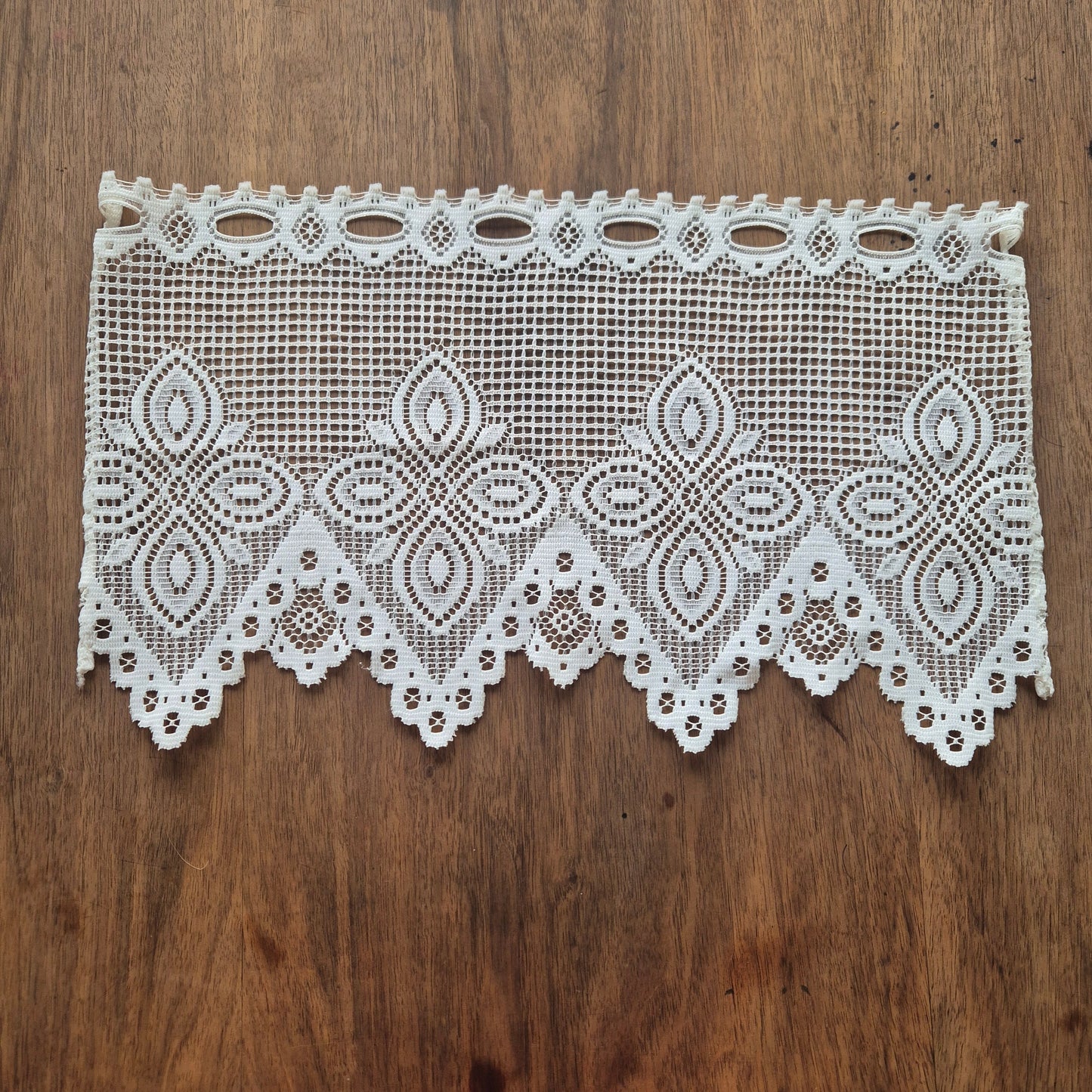 Vintage Scheibengardine Gardine 45x27cm für Stange ein Fenster Polyester