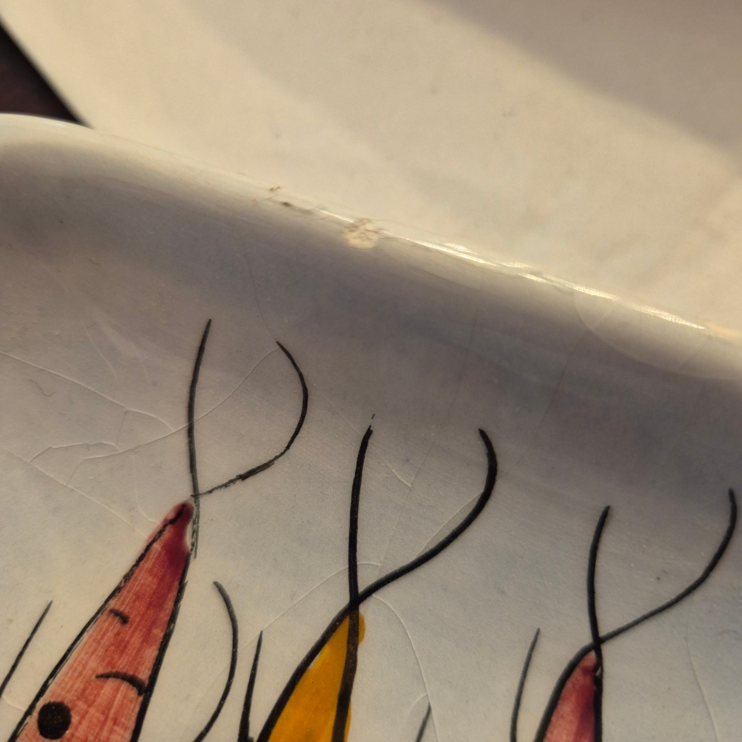 Kleine Vintage Schale SMF Schramberg Handgemalt Möhren
