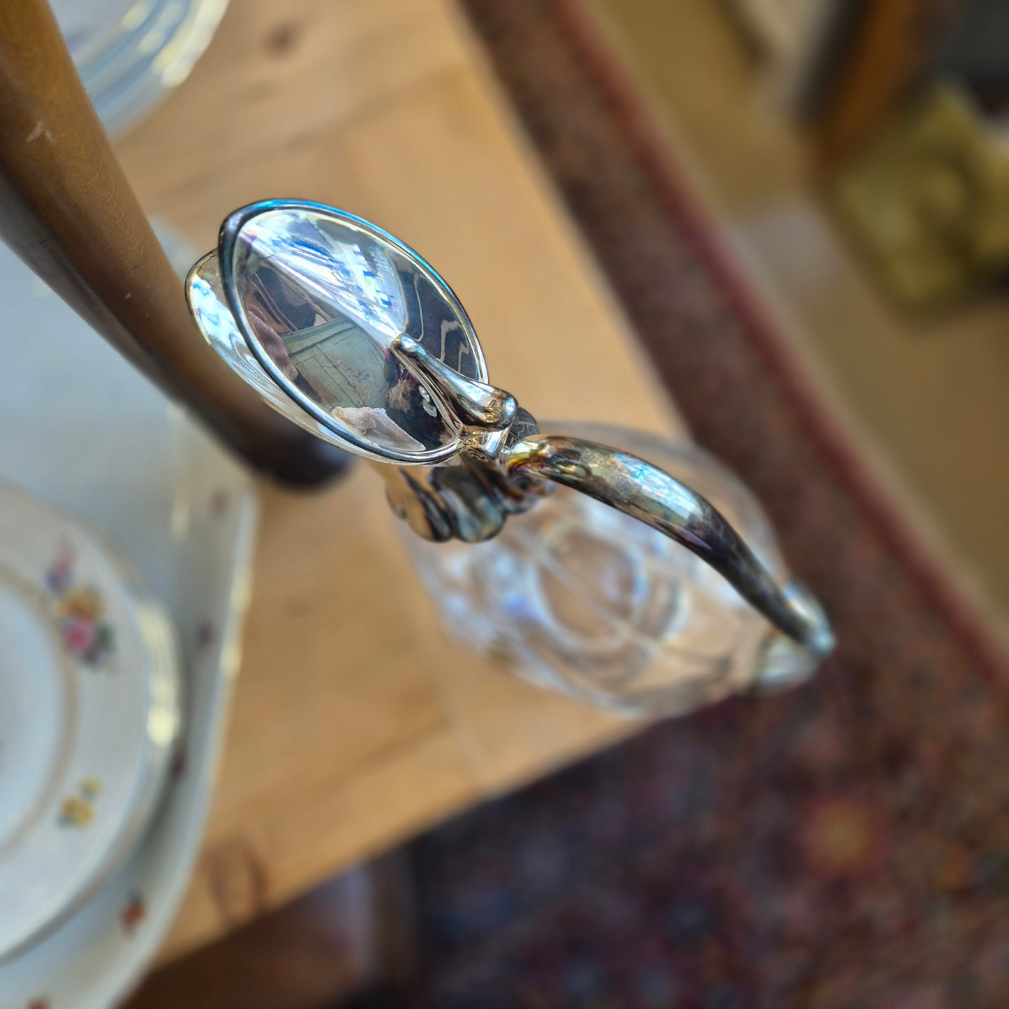 Vintage Weinkaraffe versilbert Entenform Italia Karaffe