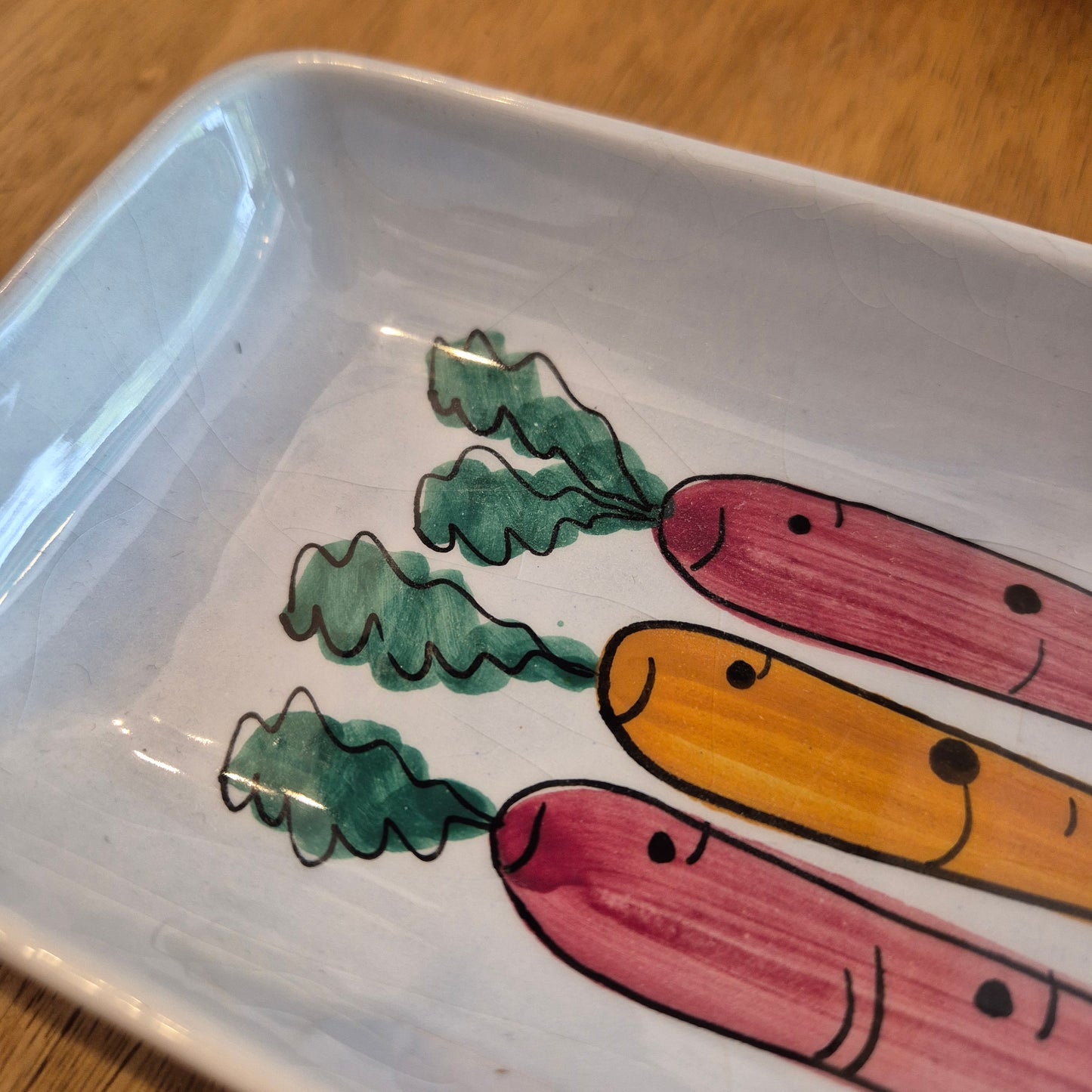 Kleine Vintage Schale SMF Schramberg Handgemalt Möhren