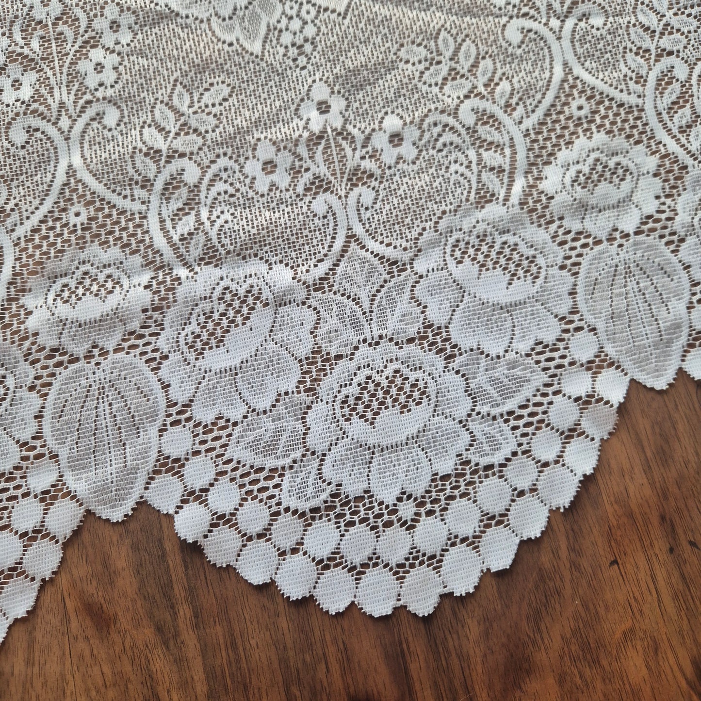 1x Vintage Scheibengardine Gardine 65x70cm für Stange ein Fenster Polyester