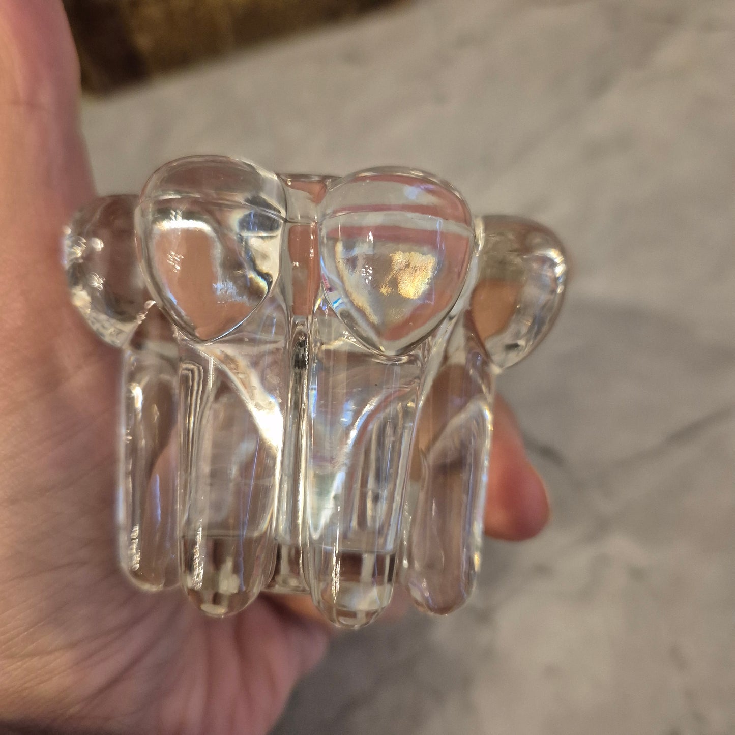 Vintage Bubble Kerzenständer Kerzenhalter Kristall oder Glas