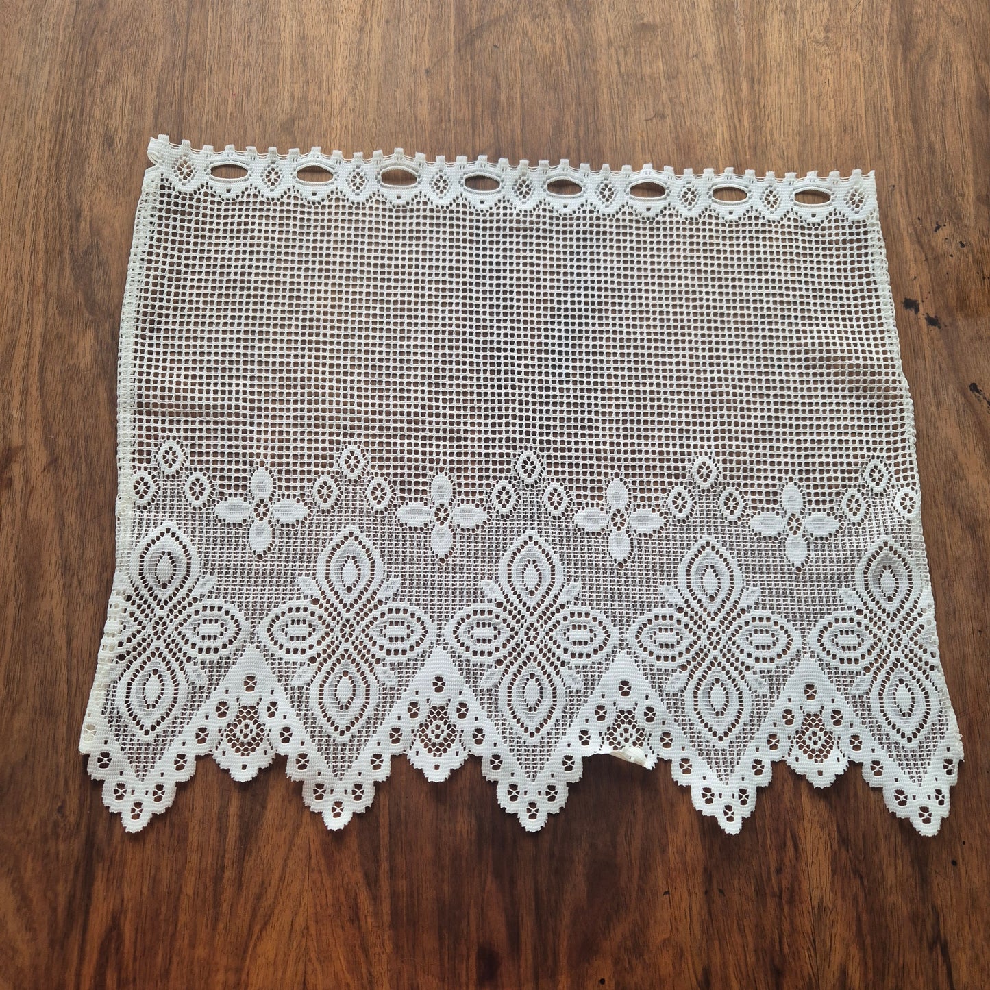 1x Vintage Scheibengardine Gardine 55x47cm für Stange ein Fenster