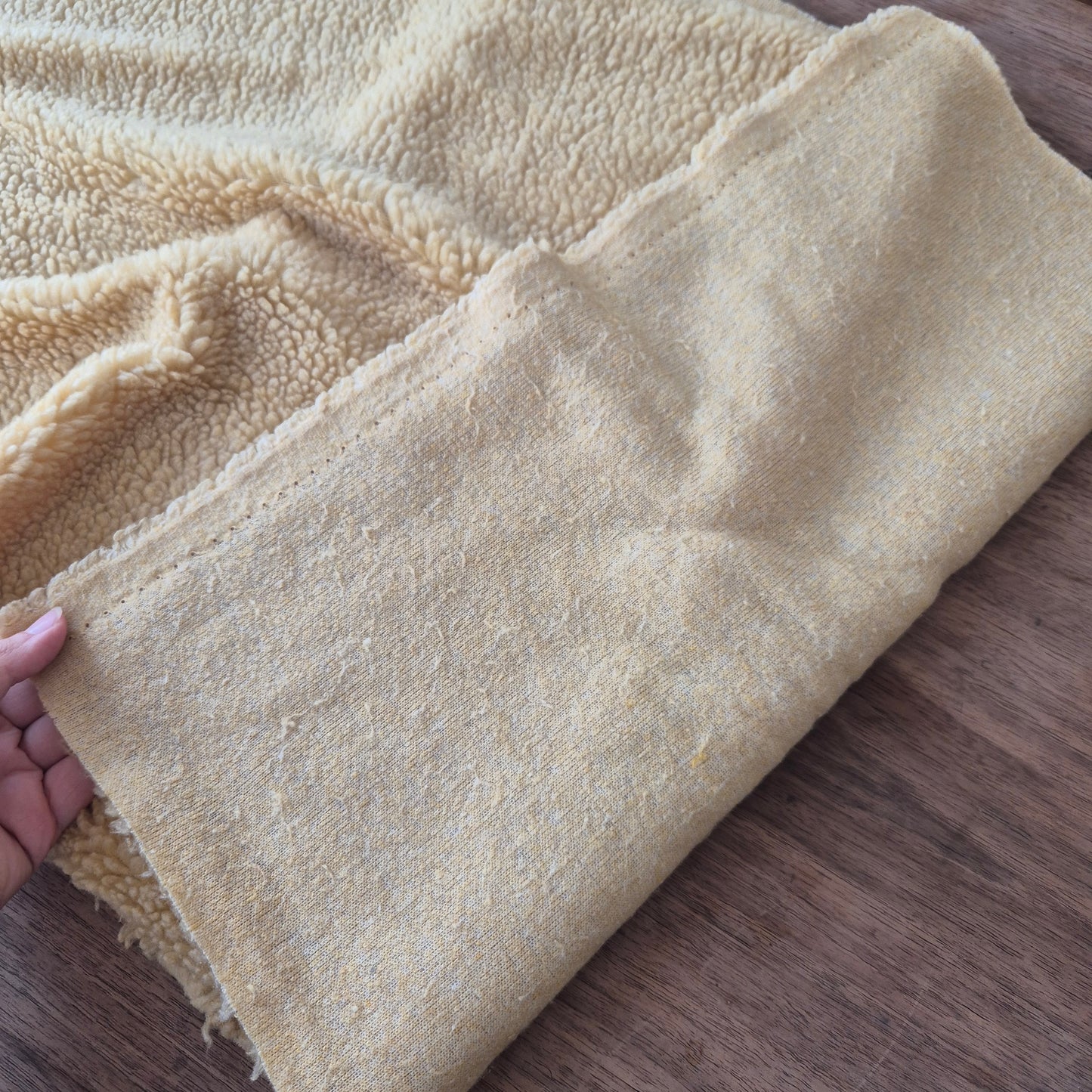 Vintage beiger Futterstoff kuschelig Teddy 53x 153cm zum Nähen!