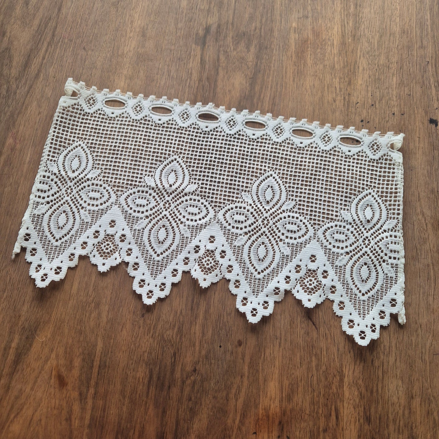 Vintage Scheibengardine Gardine 45x27cm für Stange ein Fenster Polyester