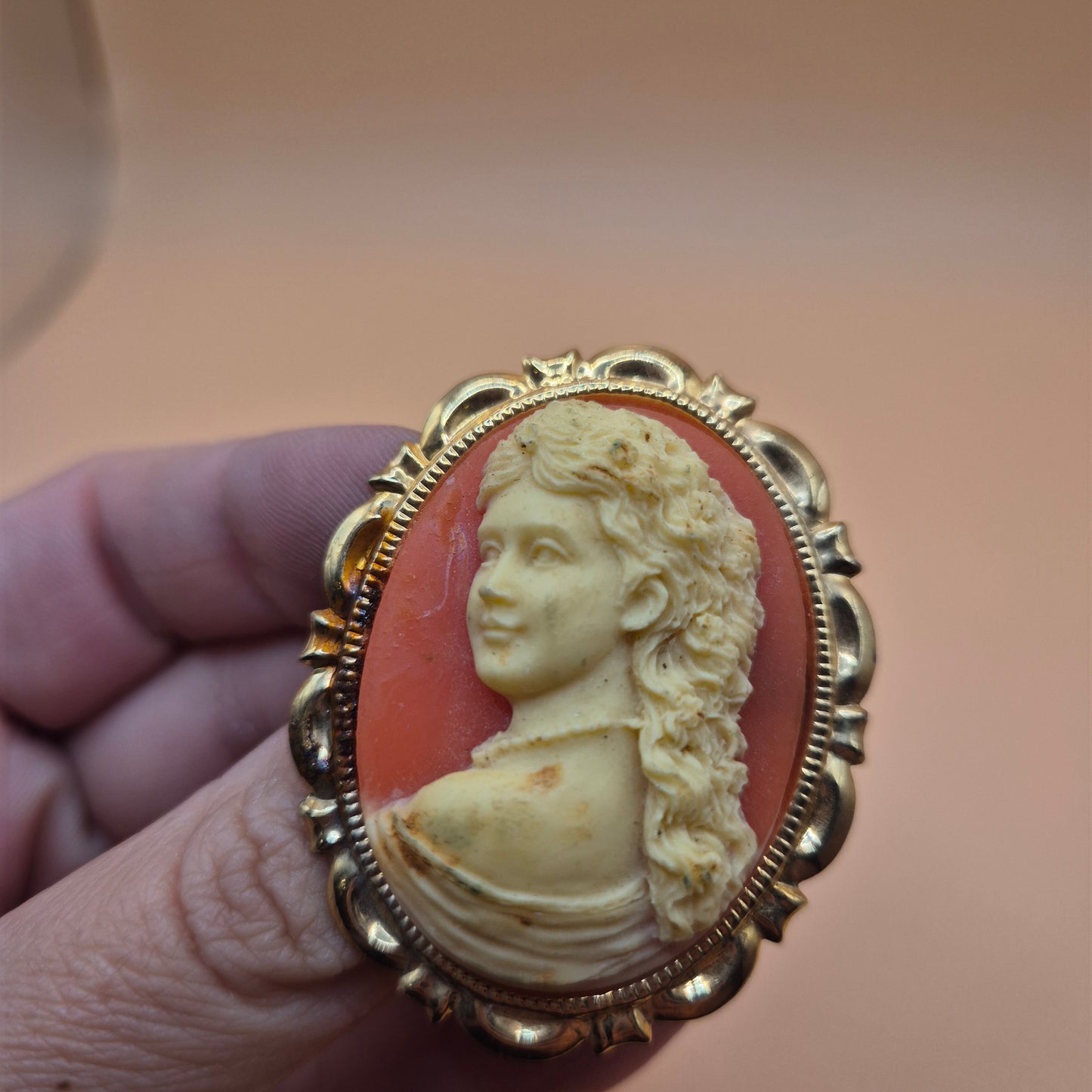 Vintage Brosche Kamee Sissi Kaiserin von Österreich Elisabeth
