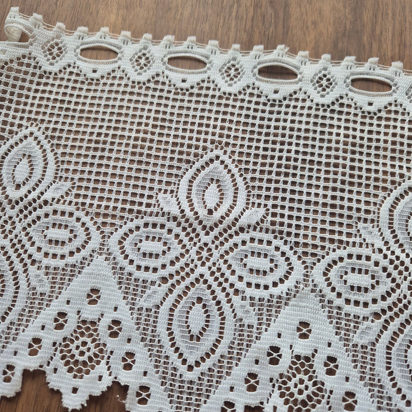 Vintage Scheibengardine Gardine 45x27cm für Stange ein Fenster Polyester