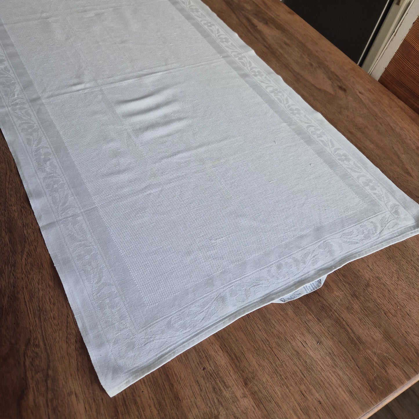 Altes Küchenhandtuch weiß Leinen Baumwolle 49x90cm