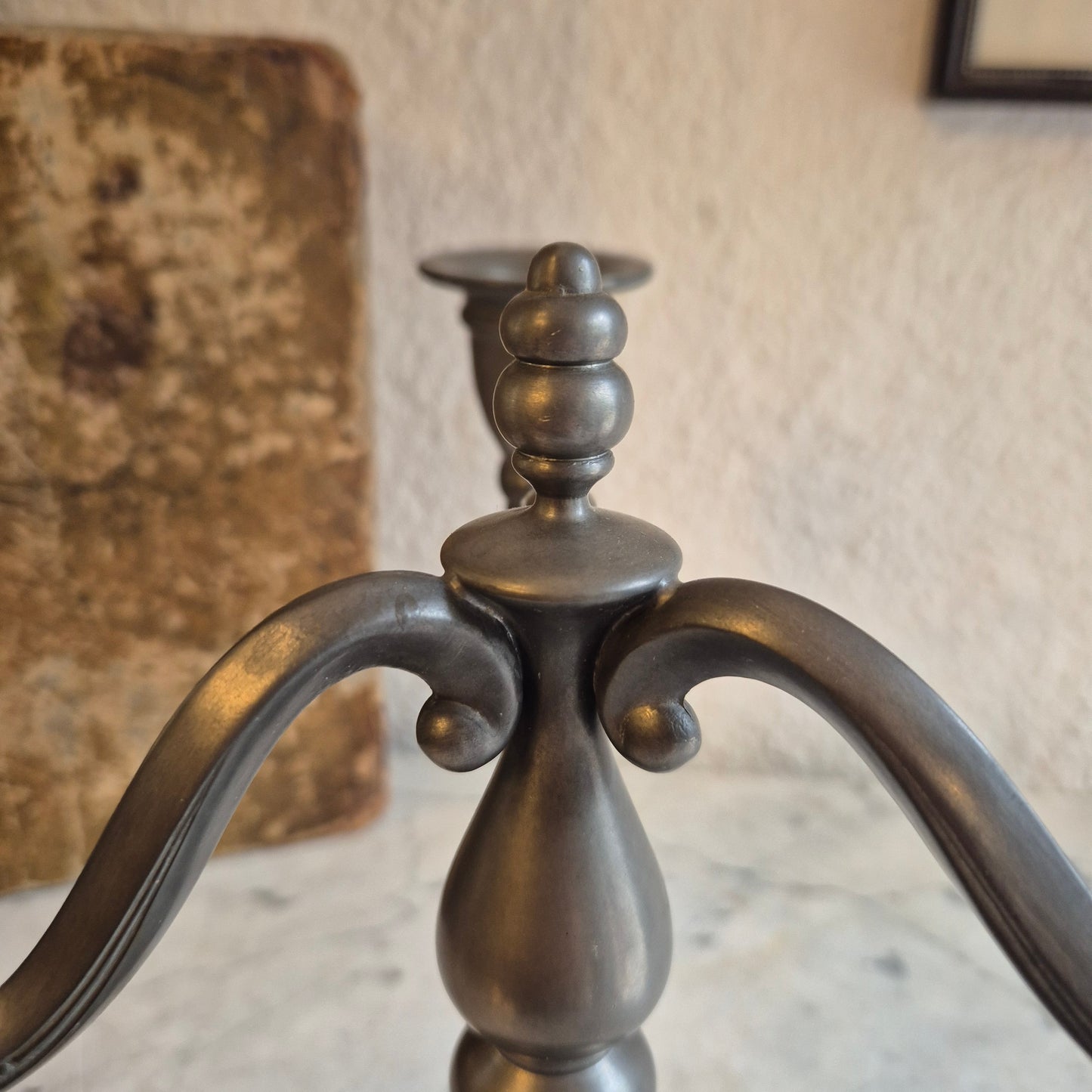 Vintage Royal Holland Pewter Daalderop 3-armiger Kerzenständer Leuchter