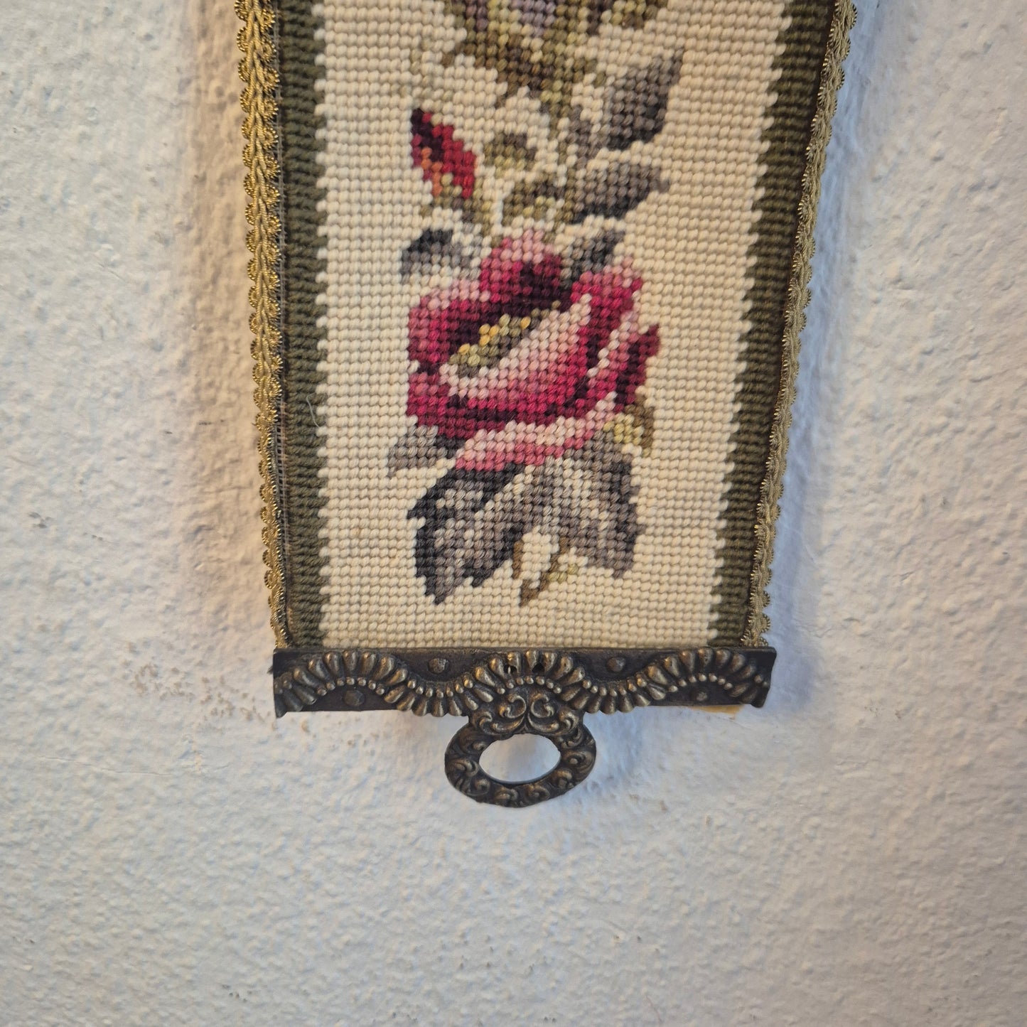 Wandbehang im Gobelin Stil echte Handarbeit Tapisserie Bildwirkerei Vintage 60er Jahre