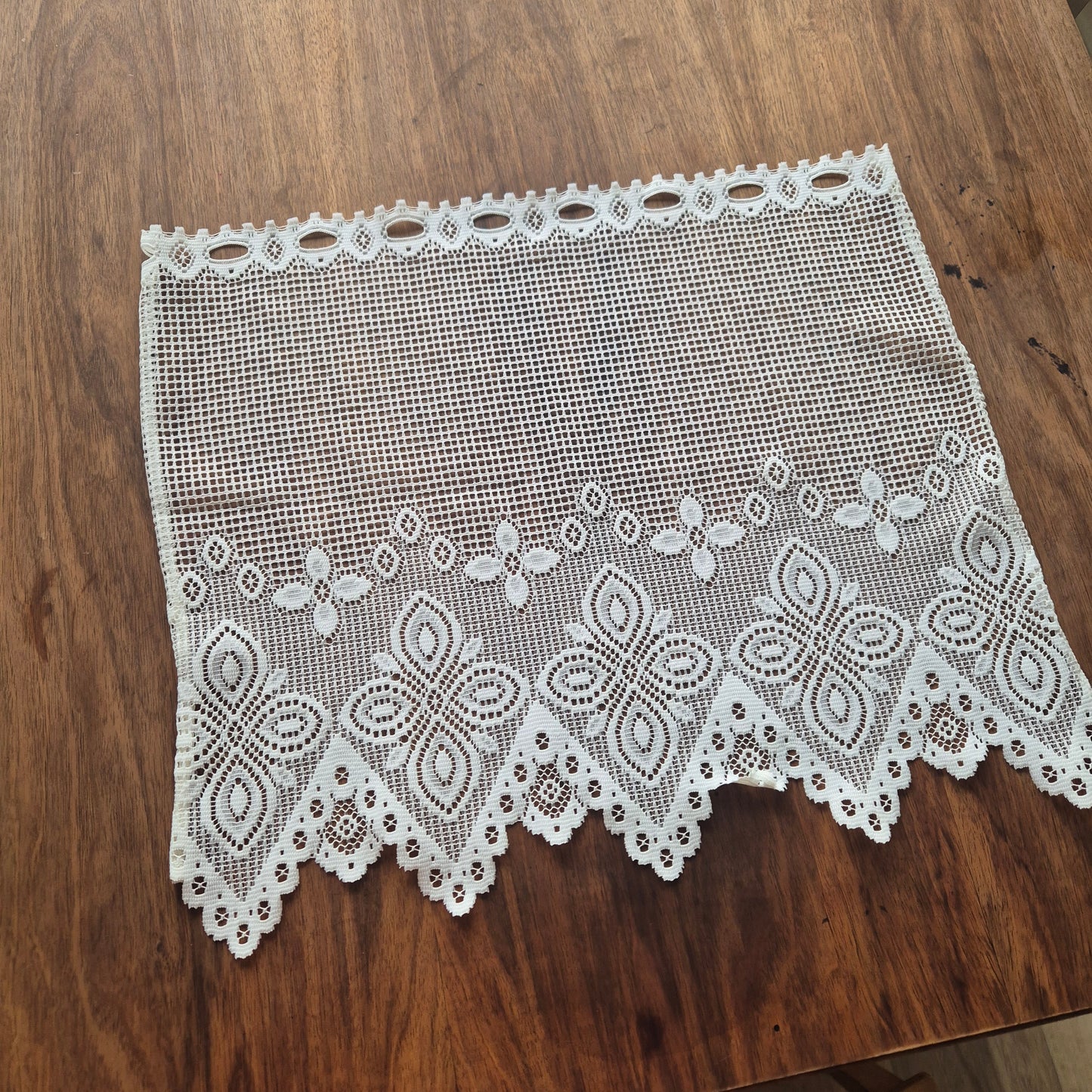 1x Vintage Scheibengardine Gardine 55x47cm für Stange ein Fenster