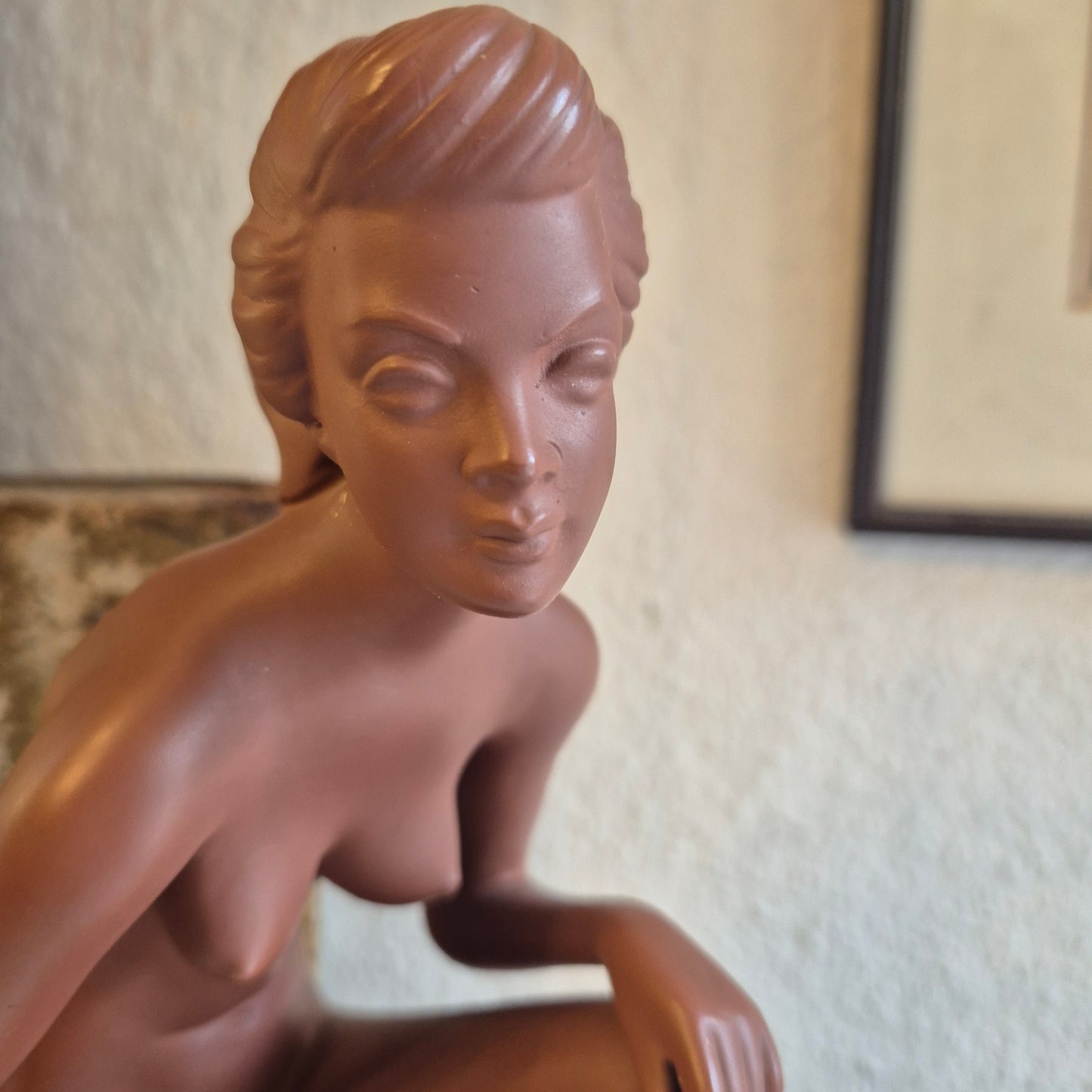 Vintage Aktfigur Keramikfigur 60er Jahre Frau Dekoration