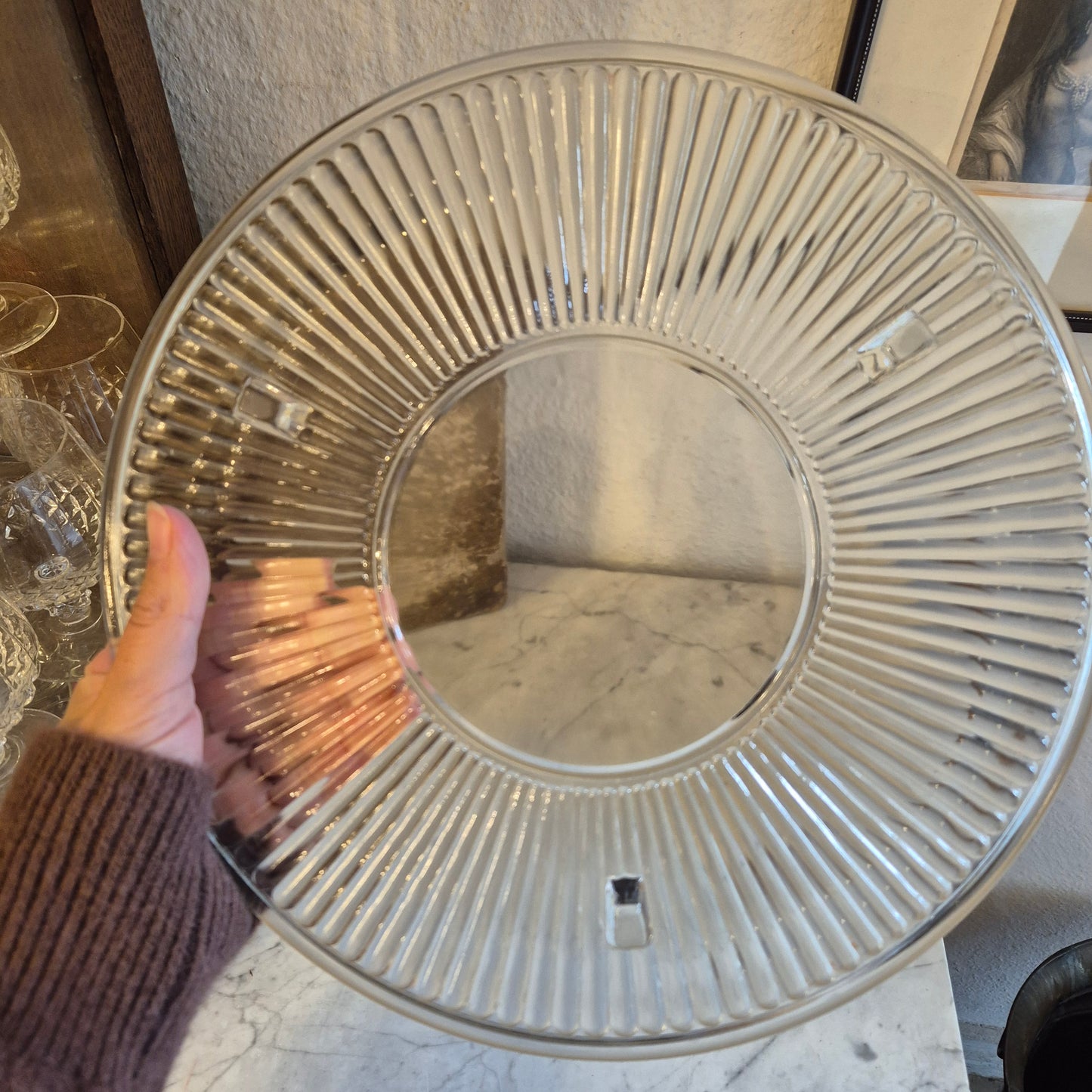 Vintage Glas Kuchenplatte/Tortenplatte 70er/80er Jahre
