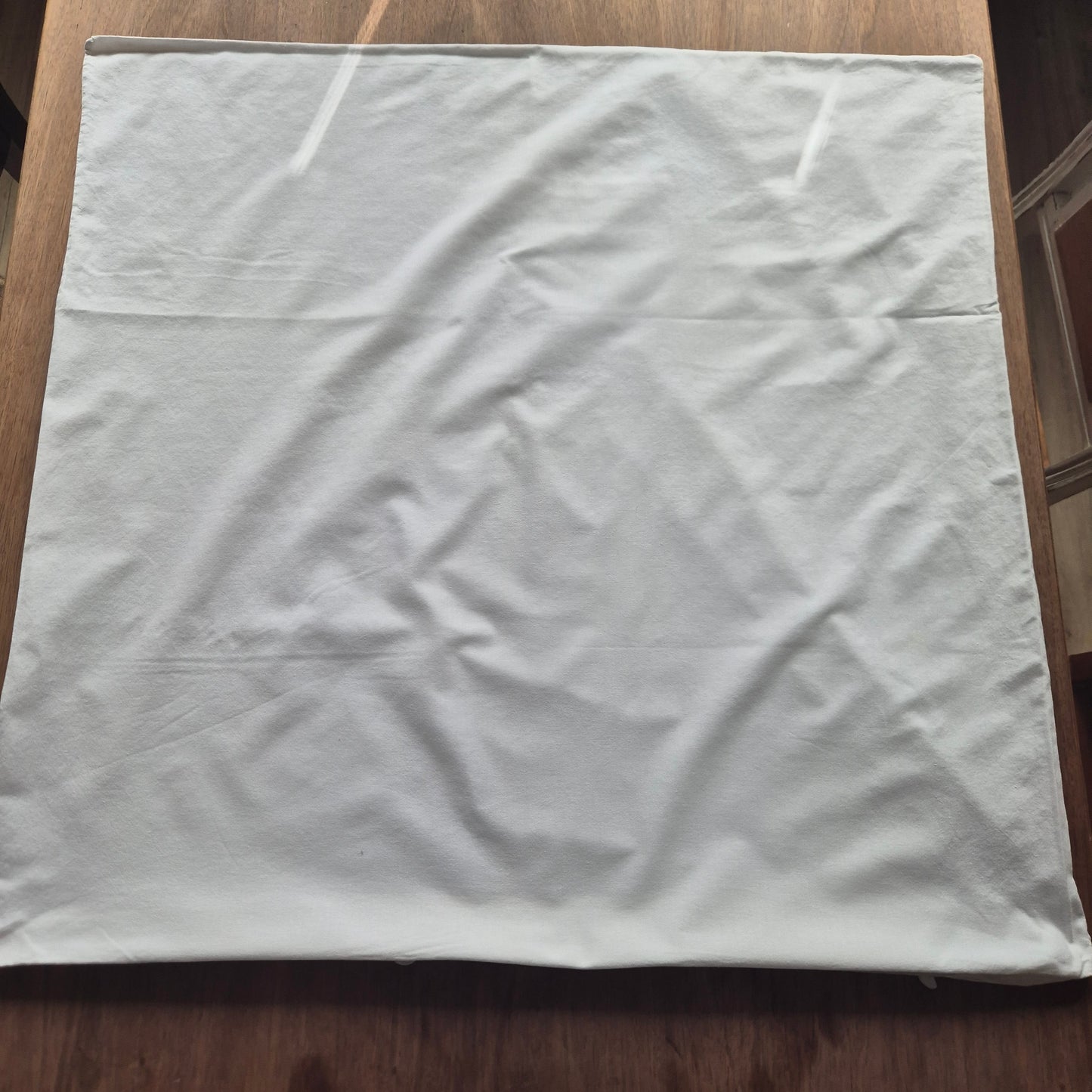 Einfacher antiker alter Kissenbezug Kissenhülle Baumwolle 75x77cm weiß 🤍