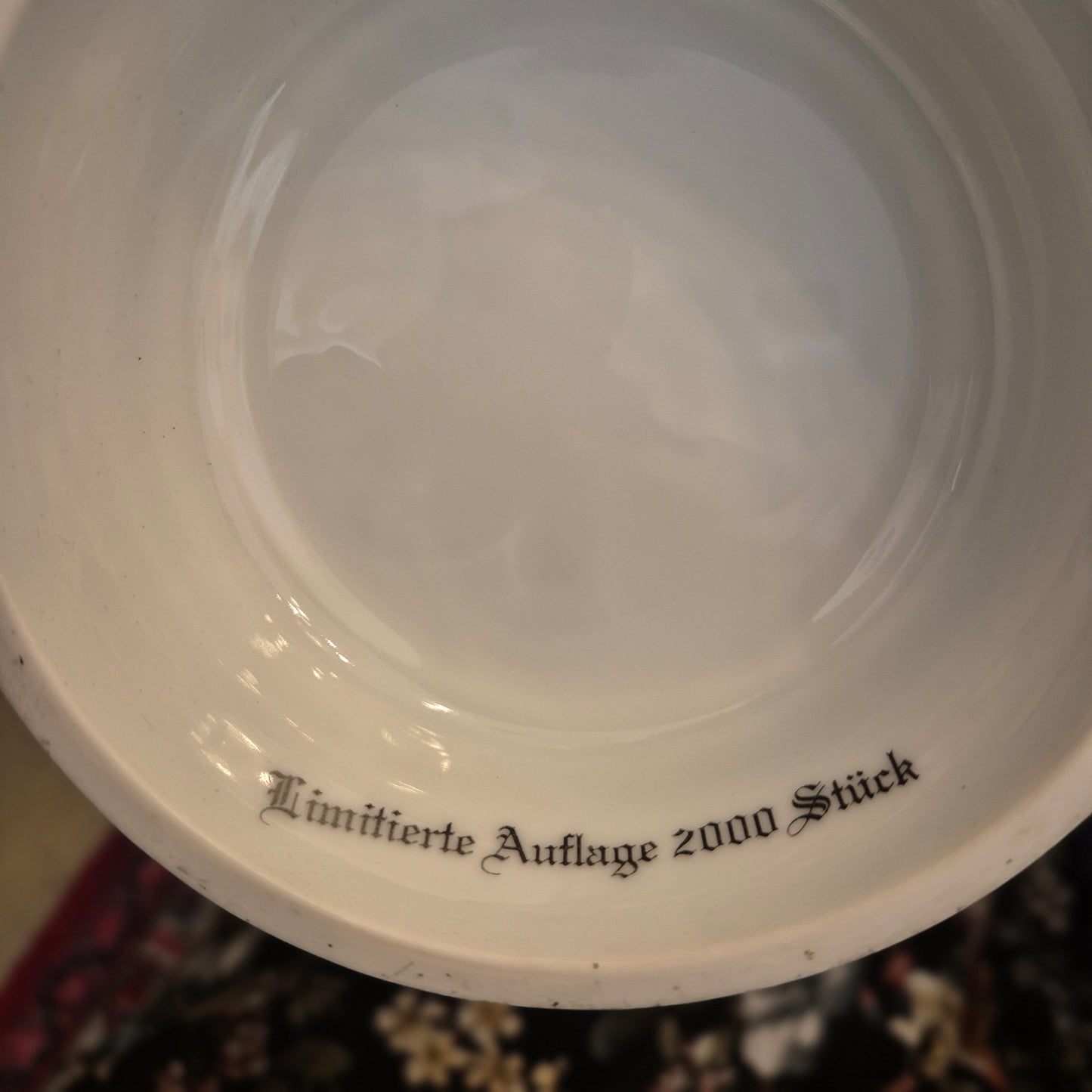 Vintage Porzellan Zinn Bierkrug mit Deckel Geschenk Kühr Sandizell Krug