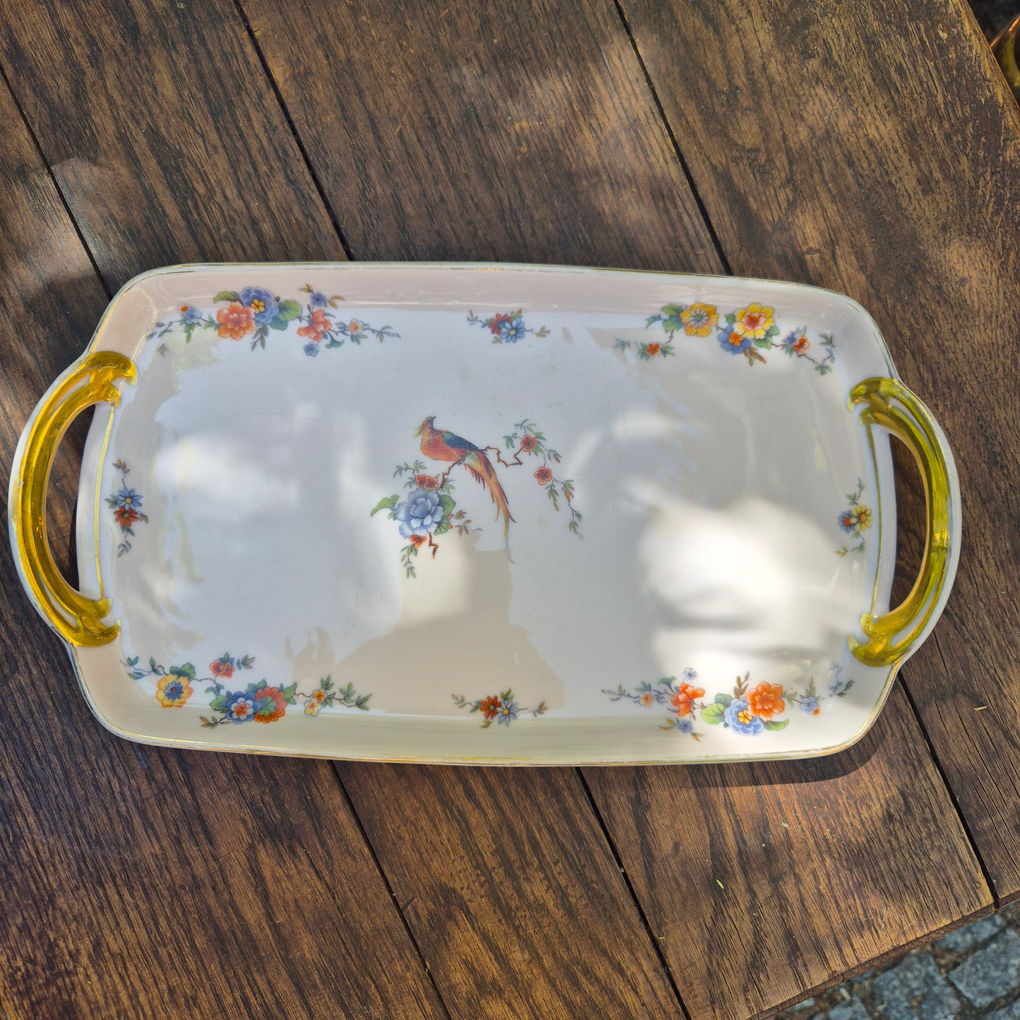 Johann Haviland Bavaria Fasan Kuchen Platte Servierplatte Porzellan Antik