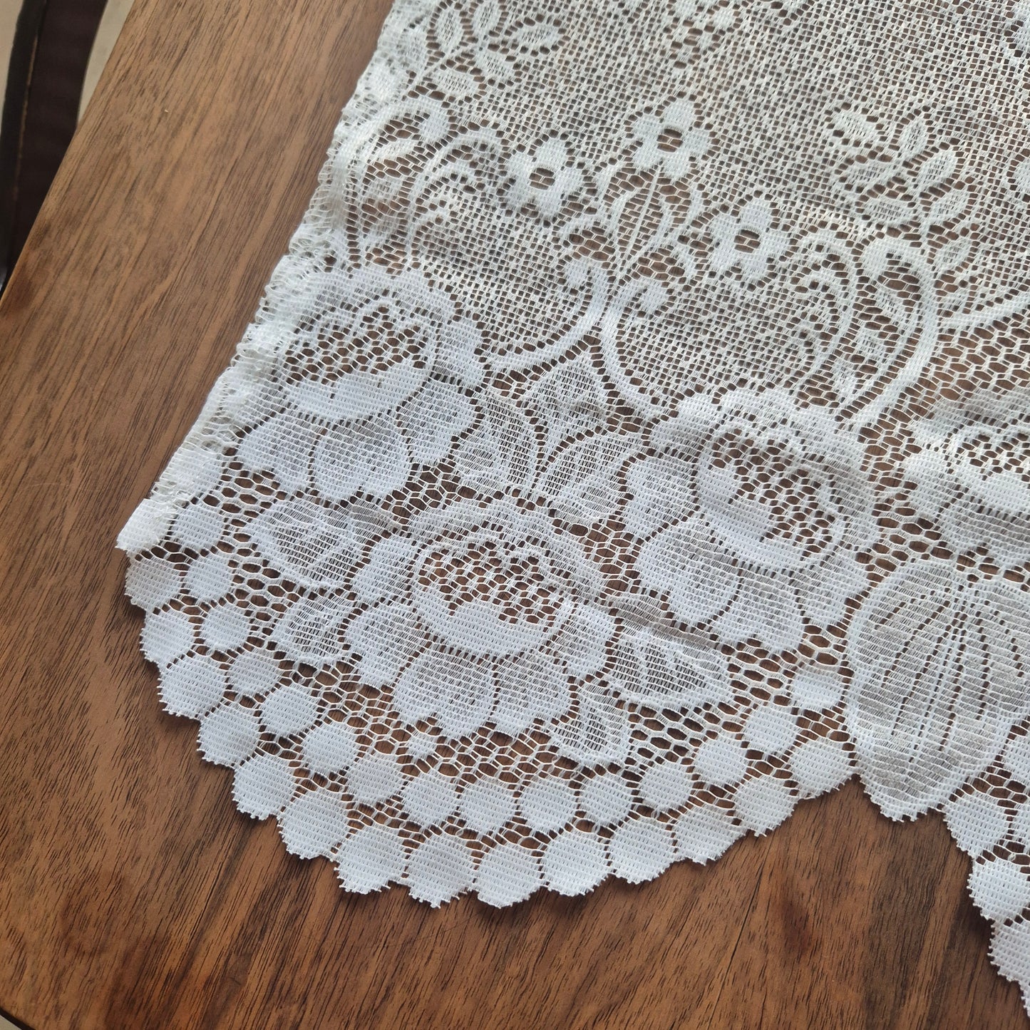 1x Vintage Scheibengardine Gardine 65x70cm für Stange ein Fenster Polyester