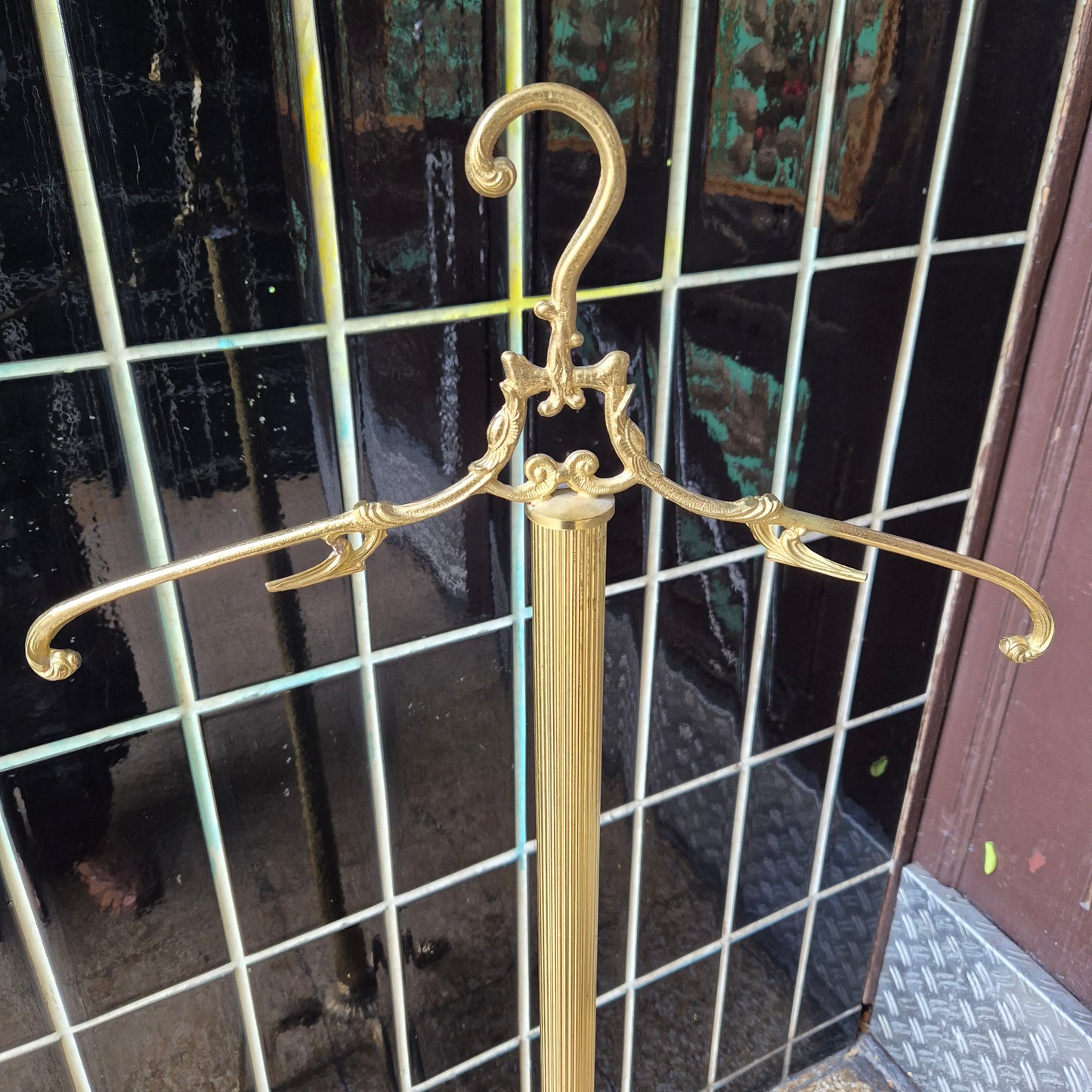 Alter Vintage Messing Stummer Diener