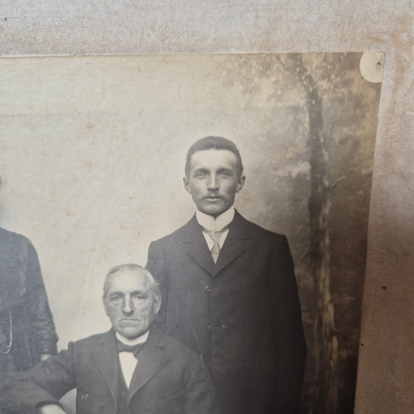 Antike originale Fotografie Familie auf Pappe