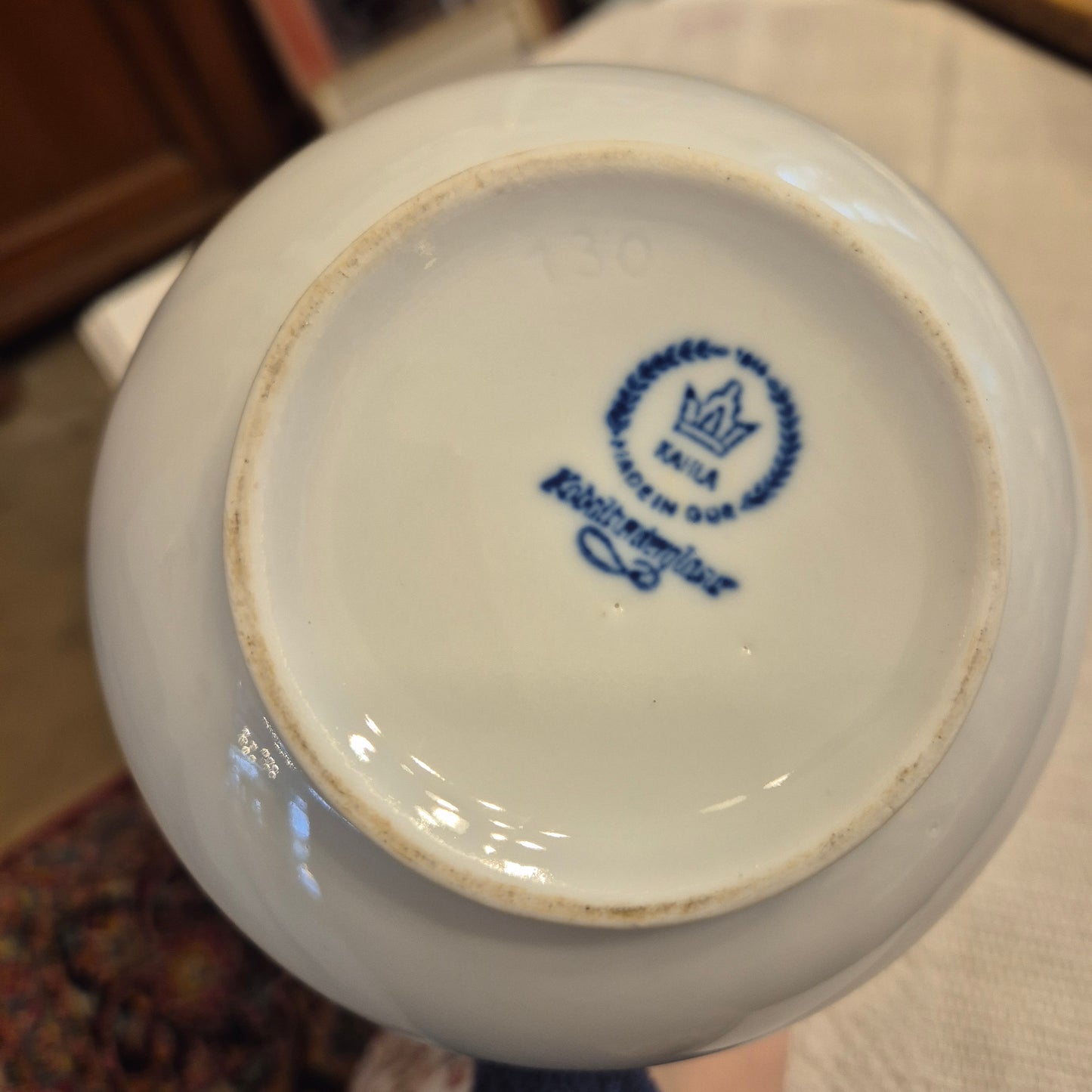 Vintage Kahla Zwiebelmuster Tee Kaffeekanne Kanne Vintage blau weiß