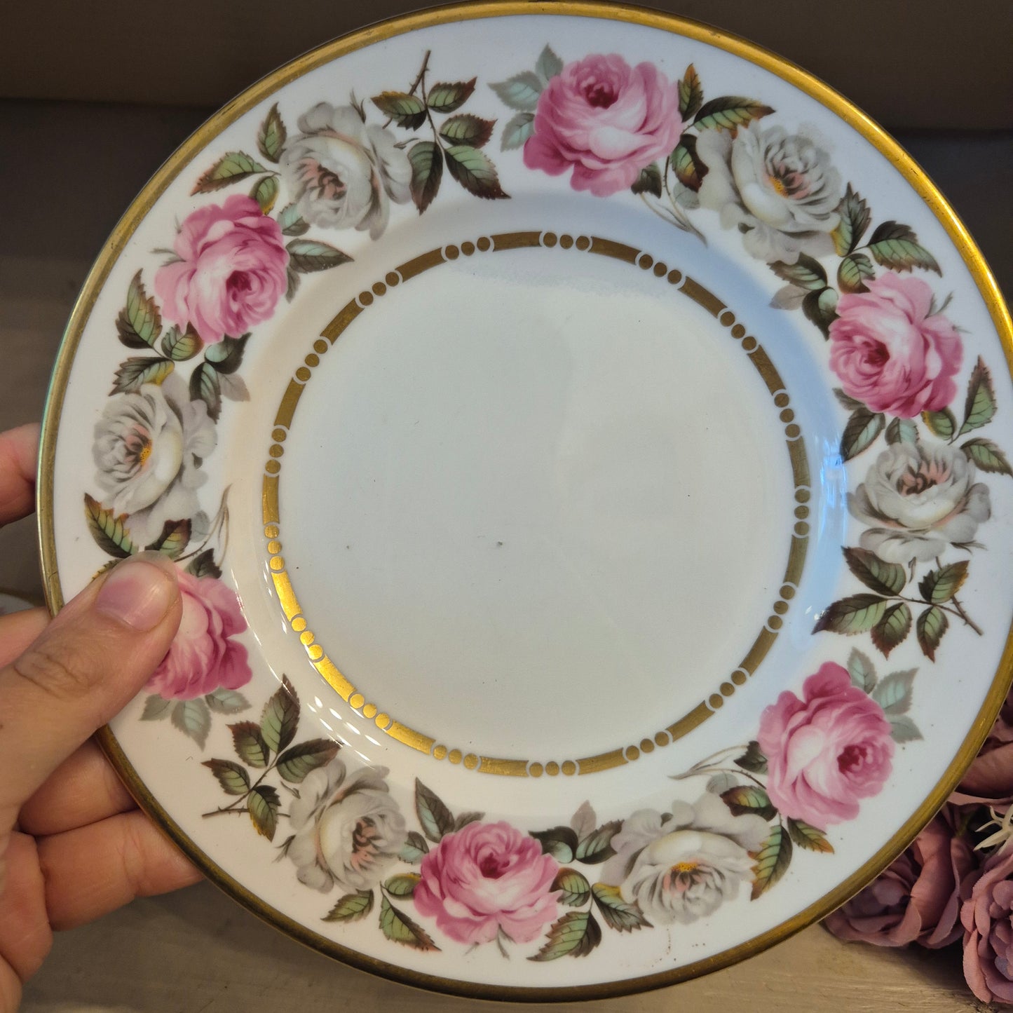 Royal Worcester Fine Bone China England 1969 Royal Garden Kaffee / Tee Sammeltasse mit Kuchenteller Blumenmuster