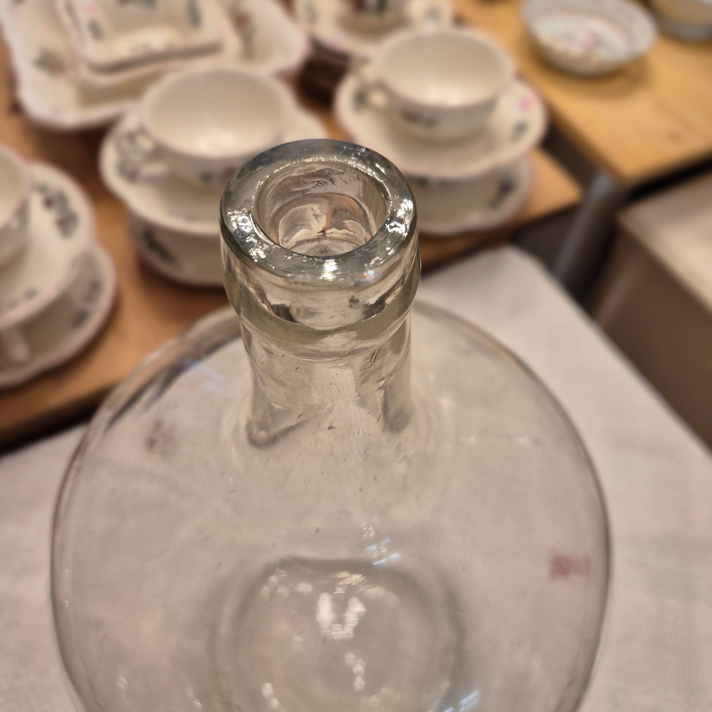 Vintage Mittelgroßer Glasballon Glas Weinballon Dekoration auch für Pflanzen