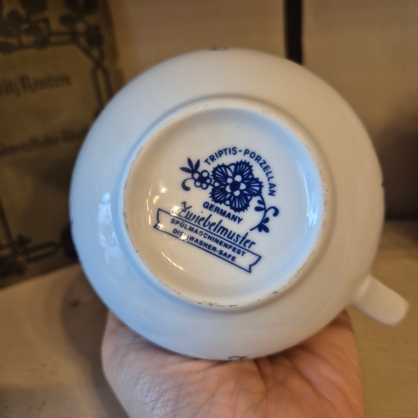 Triptis Porzellan Germany Zwiebelmuster Kännchen Sahnekännchen Milchkännchen