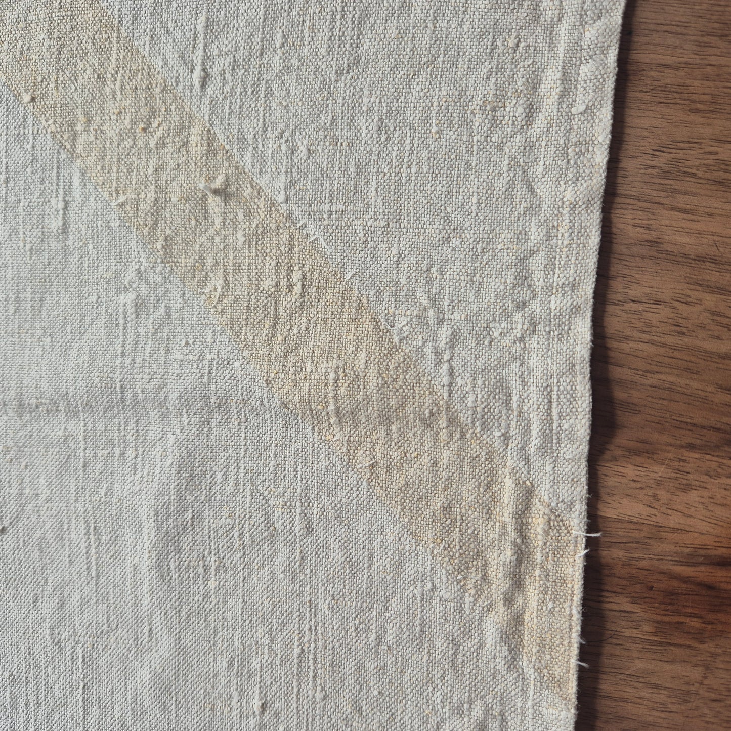 Antike Leinen Tischdecke 88x145cm mit Stockflecken / zum weiterbearbeiten 🤍