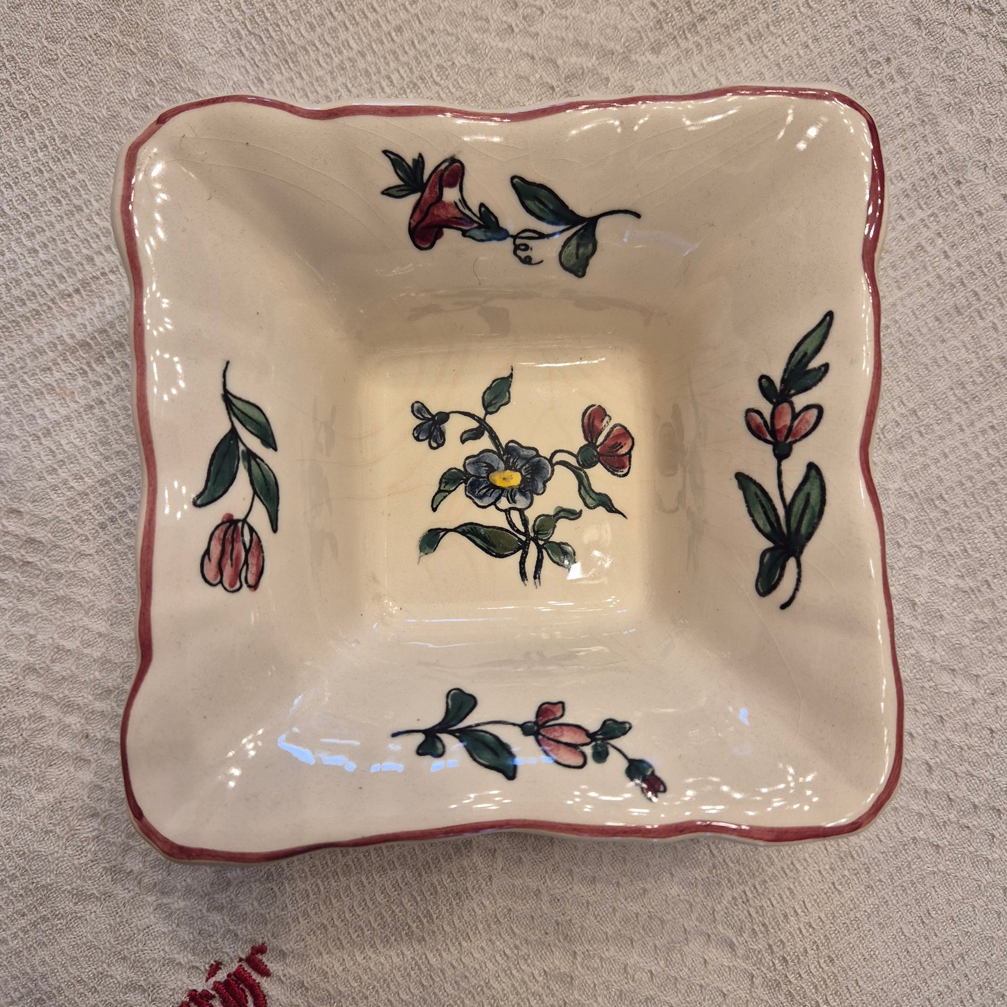 Vintage Zell am Harmersbach Alt Straßburg Servierschüsseln Schüsseln Keramik Blumen