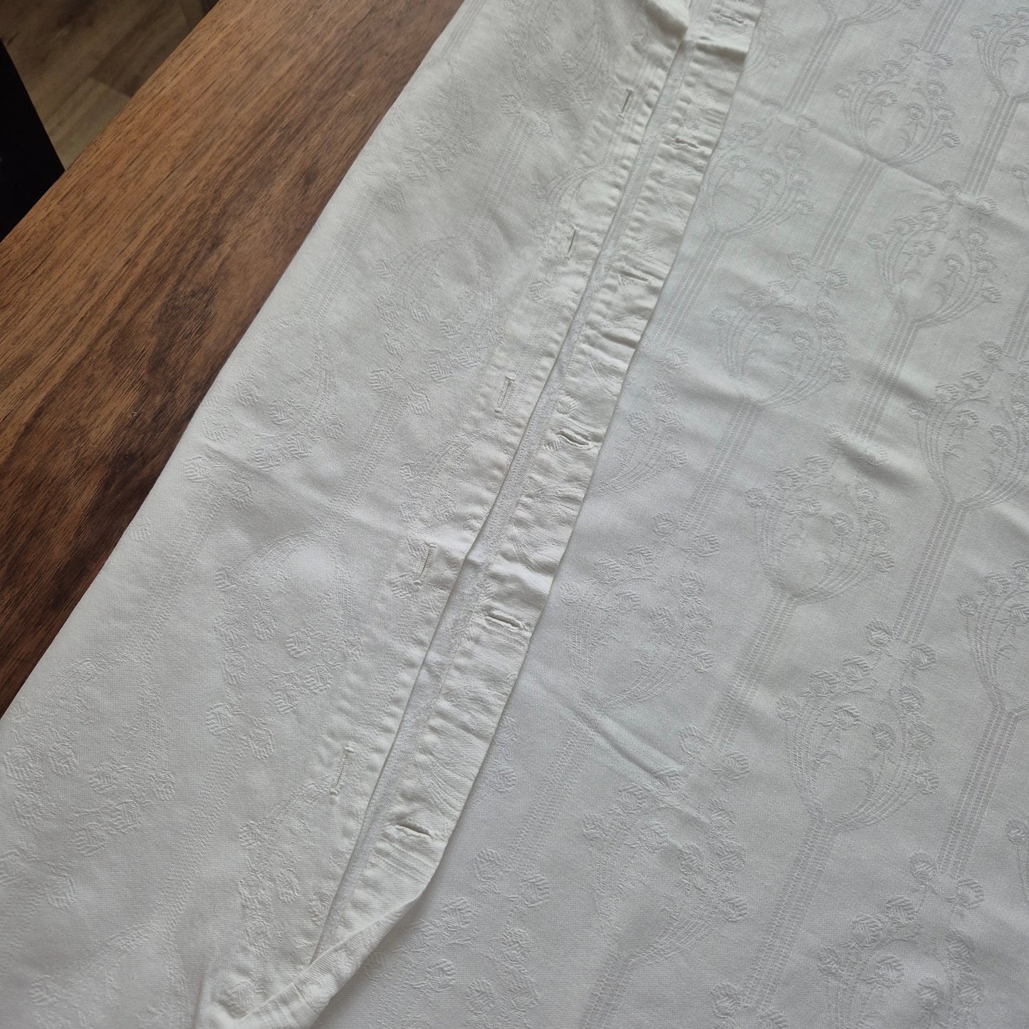 Antiker großer Kissenbezug Baumwolle 85x96cm weiß Monogramm A.H.