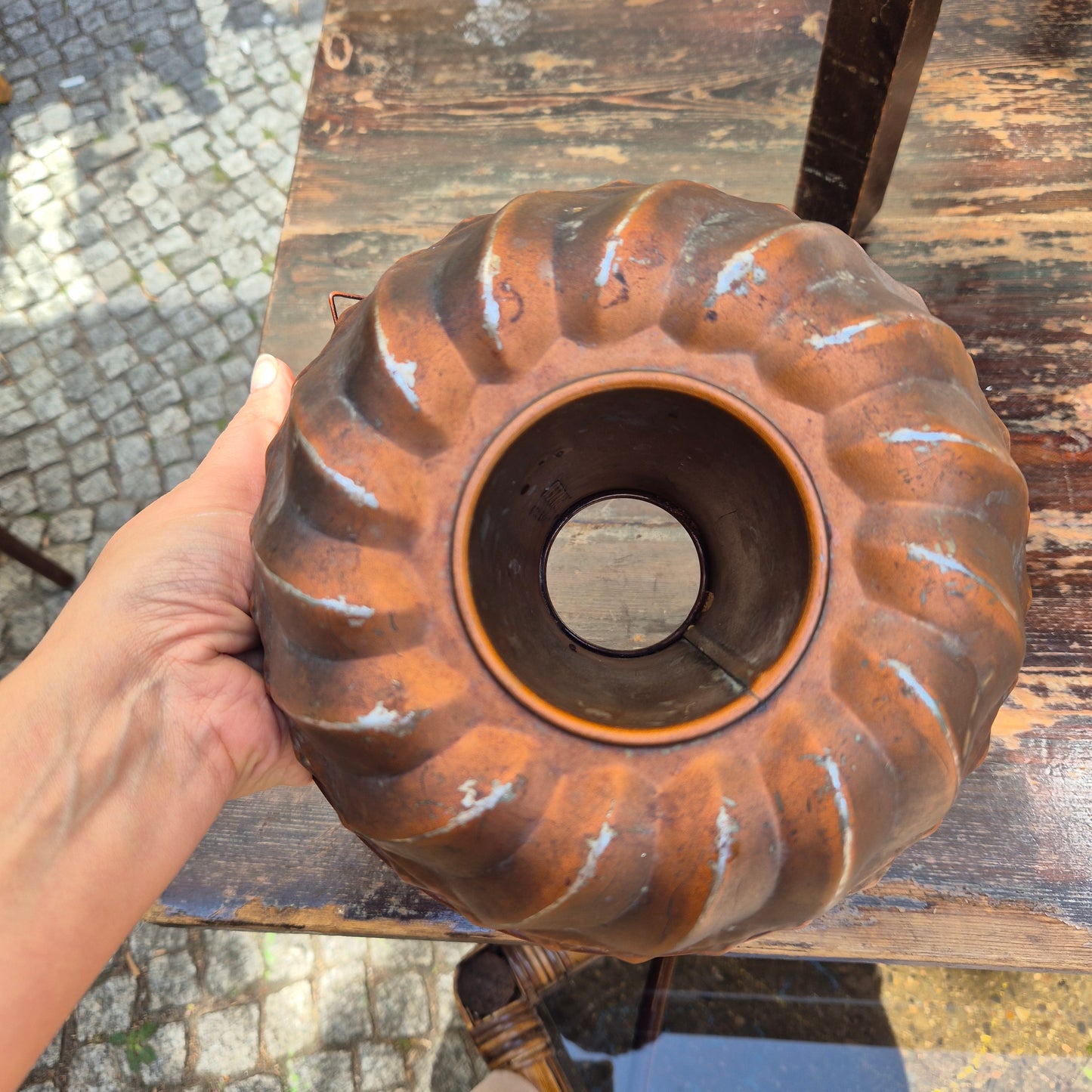 Antike Metall Kaiser Made in Germany Backform Kuchenform braun Kranz Gugelhupf auch für die Wand