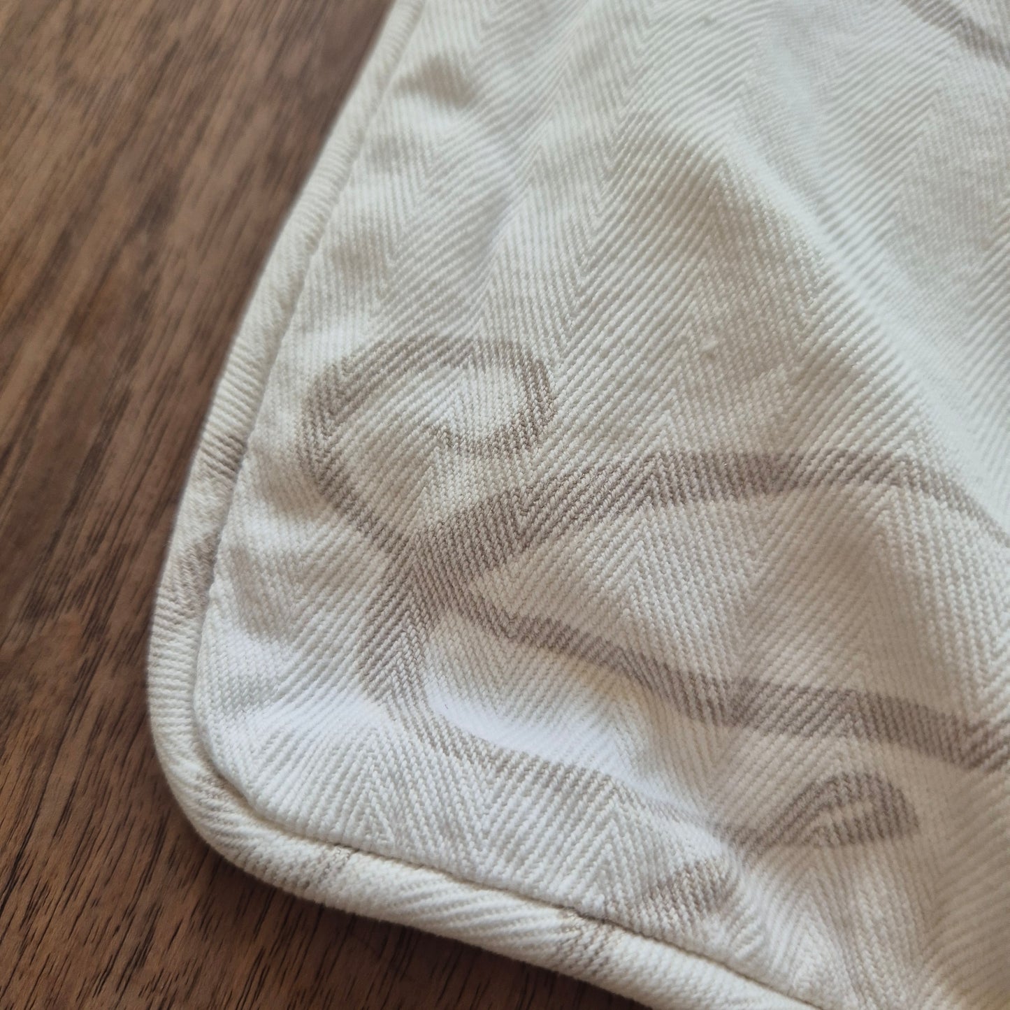 Vintage Kissenbezug Kissenhülle klein 45x50cm Strauss 1902 Baumwolle creme grau