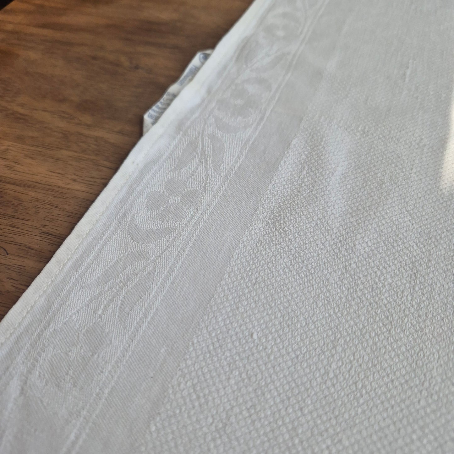 Altes Küchenhandtuch weiß Leinen Baumwolle 49x90cm