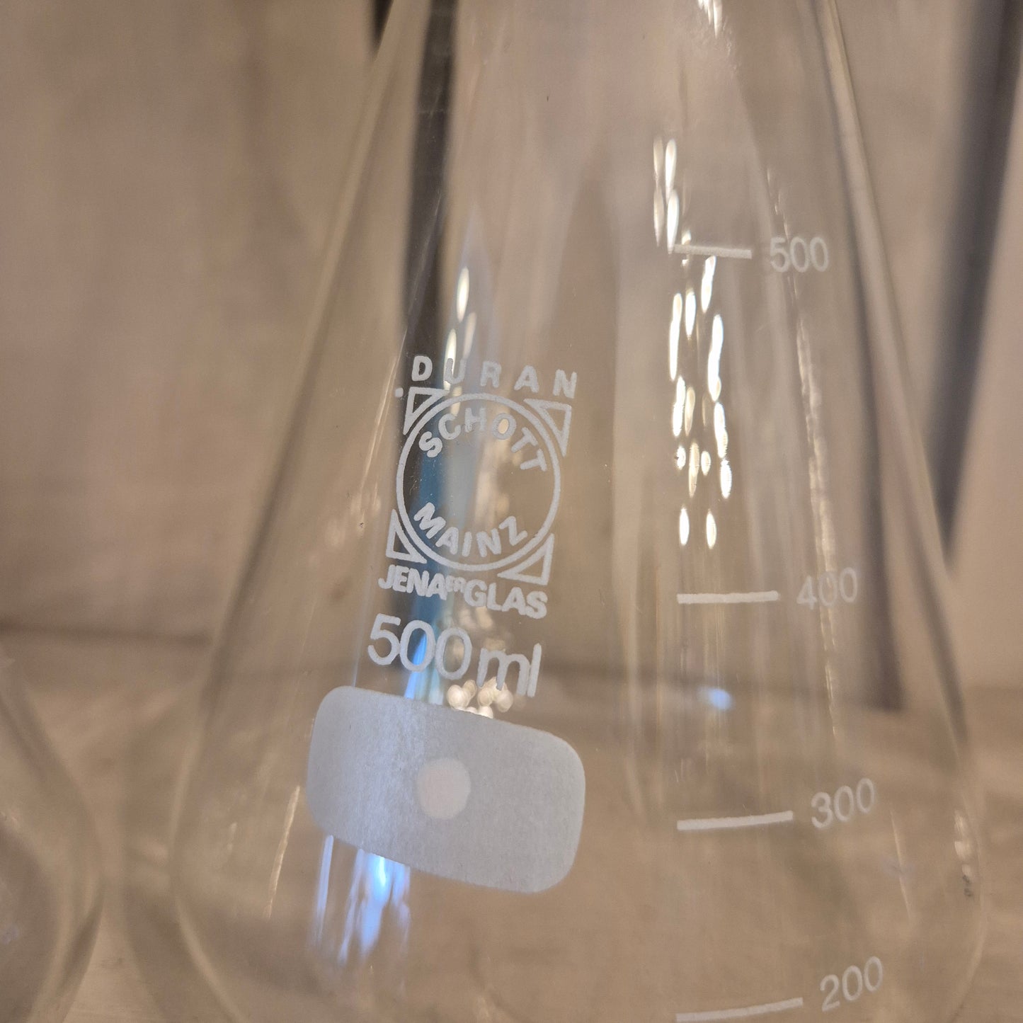 3x Schott&Mainz Erlenmayerkolben 250ml und 500ml Glas Tranzparent