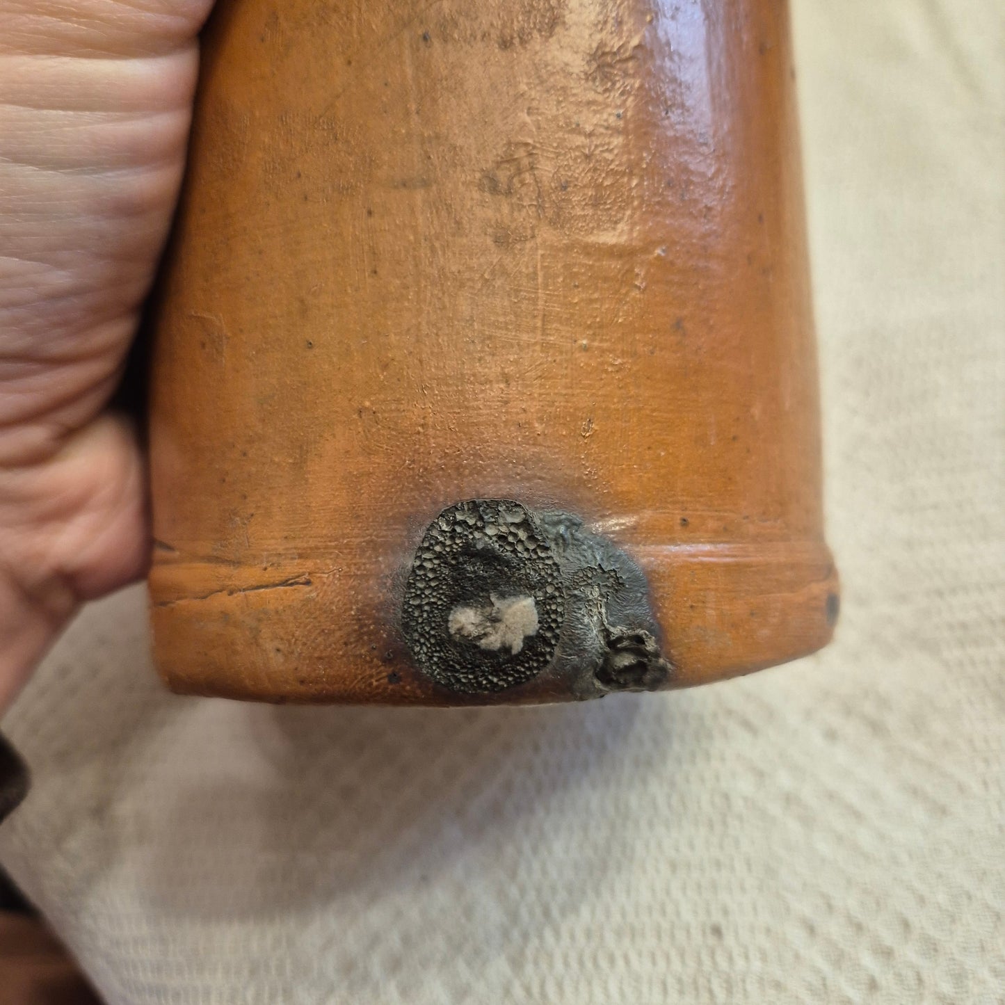 Antike Steingut Vase braun Krug Vintage Landhaus