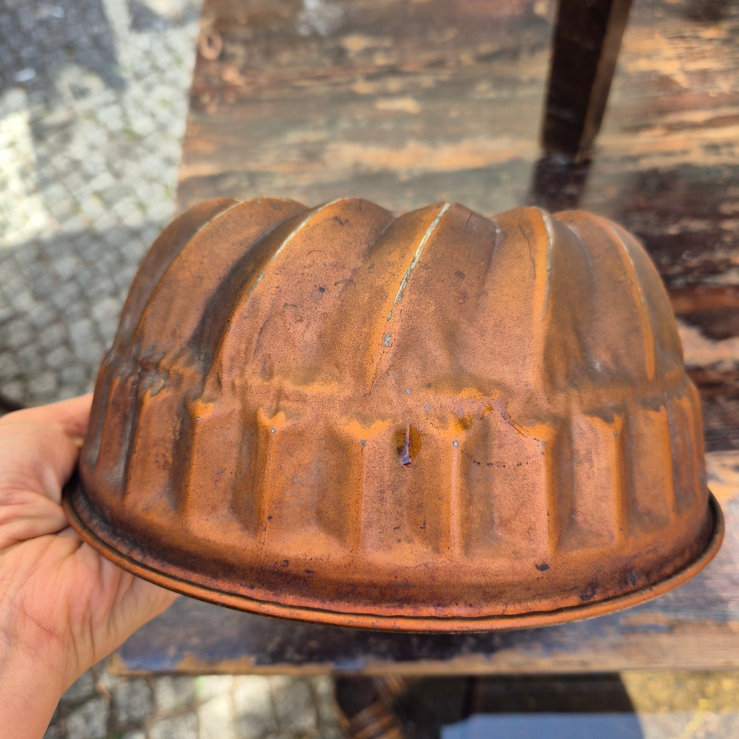 Antike Metall Kaiser Made in Germany Backform Kuchenform braun Kranz Gugelhupf auch für die Wand