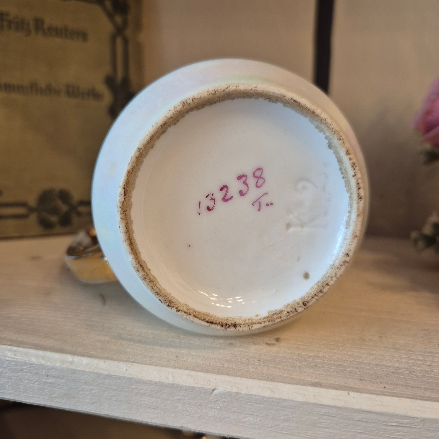 Handbemaltes böhmisches Jugendstil Kännchen Sahnekännchen
