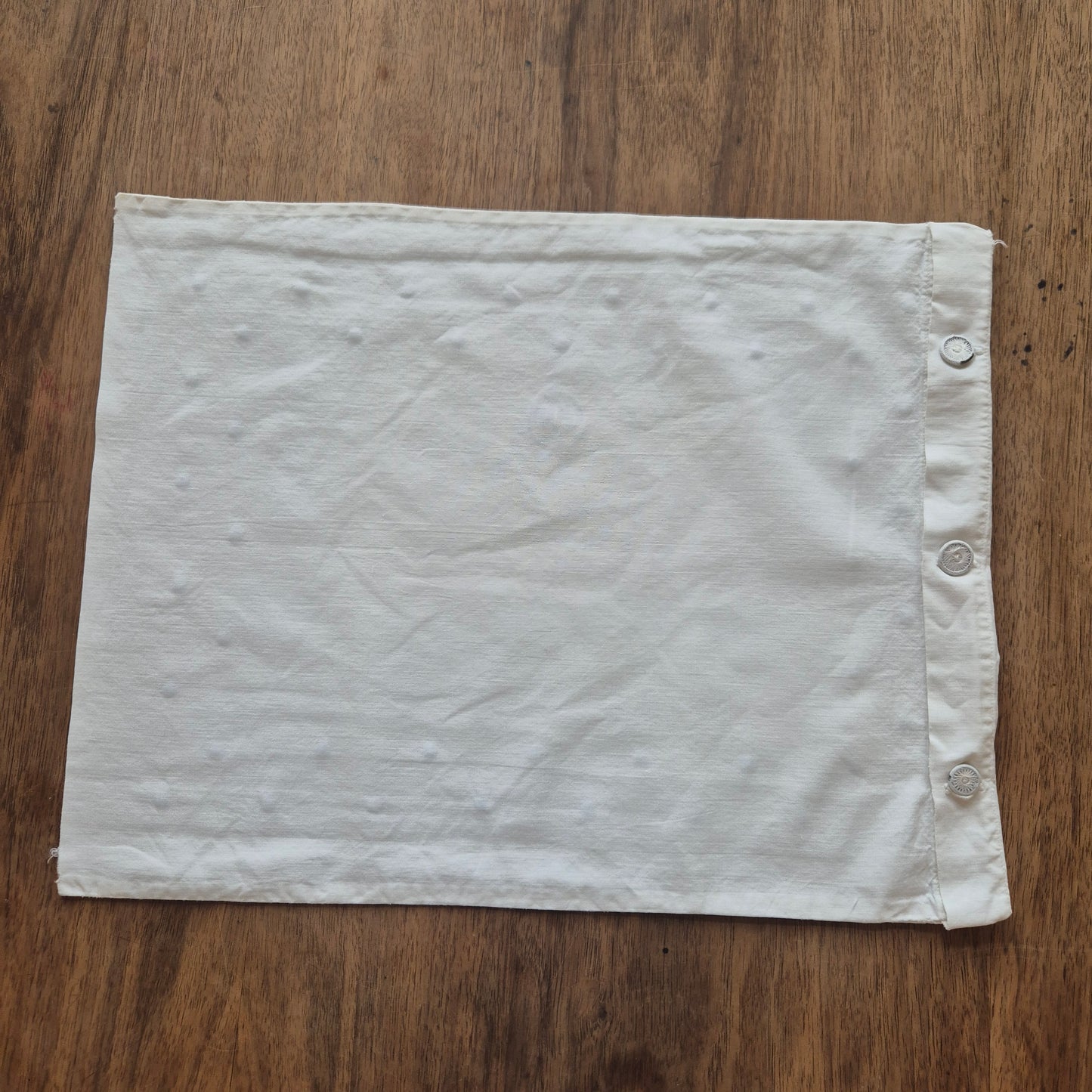 Antiker Kissenbezug für Baby Puppen Kissenhülle klein 31x42cm Baumwolle beschädigt Monogramm CH.