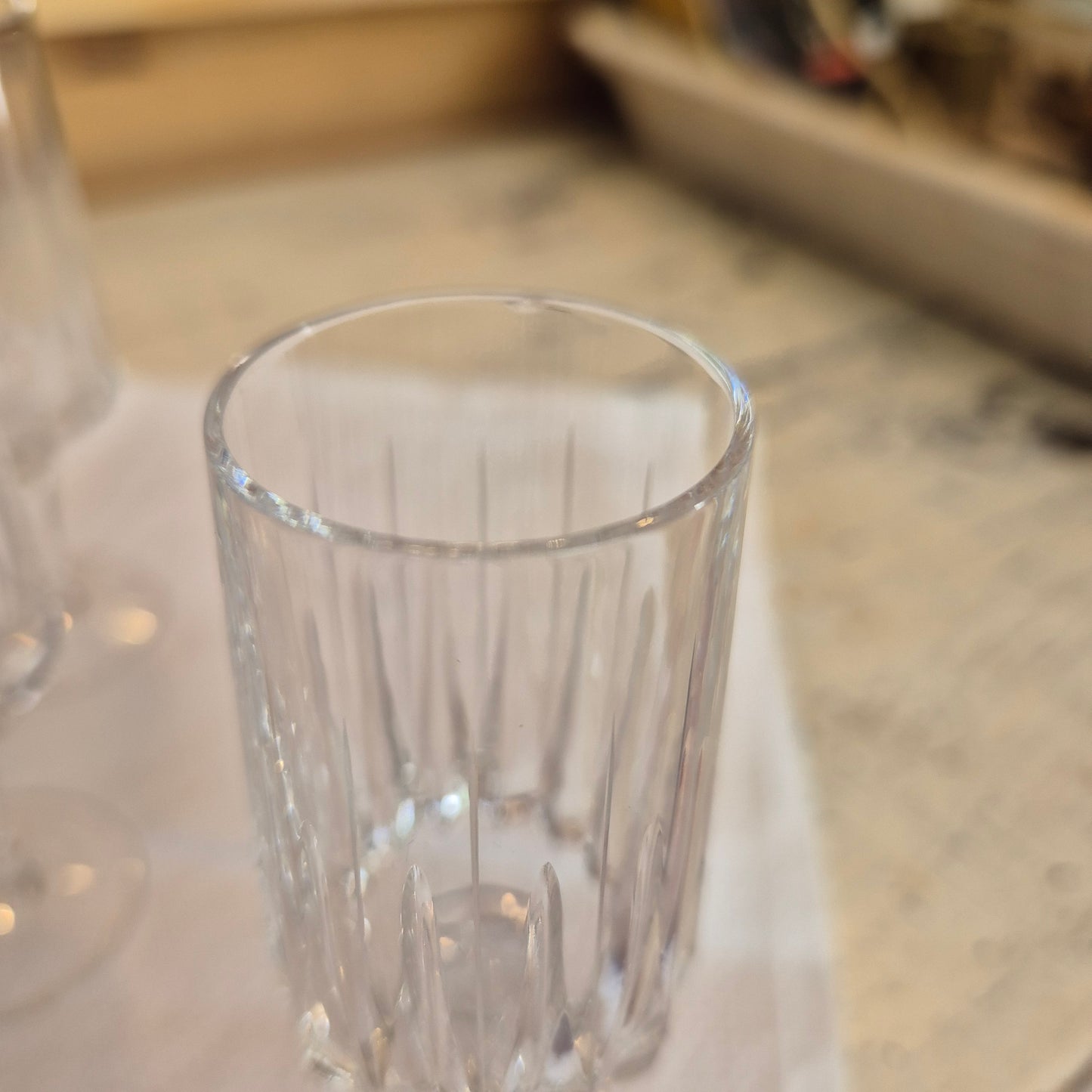 6x kleine Vintage Kristall Sektgläser Wein Gläser Mid-Century Cocktail Bar Likör schnaps