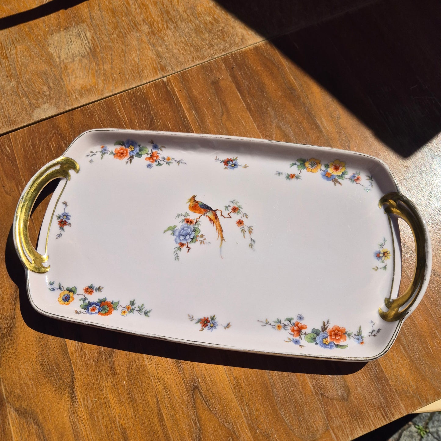 Johann Haviland Bavaria Fasan Kuchen Platte Servierplatte Porzellan Antik
