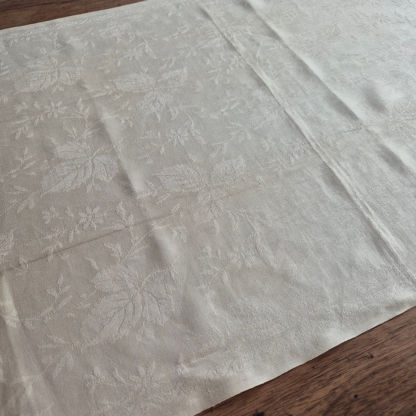Antikes Jugendstil Baumwolle Damast Küchen-&Geschirrtuch Monogramm A.E. Nr.45 mit Liegerand