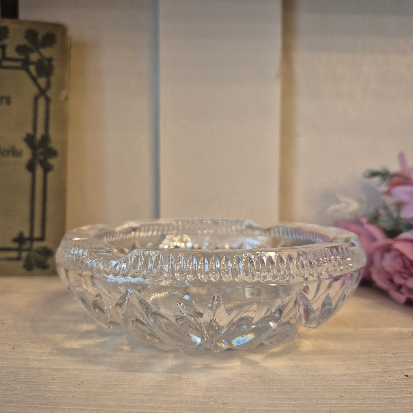 Vintage Bleikristall Aschenbecher mit Sternmotiv