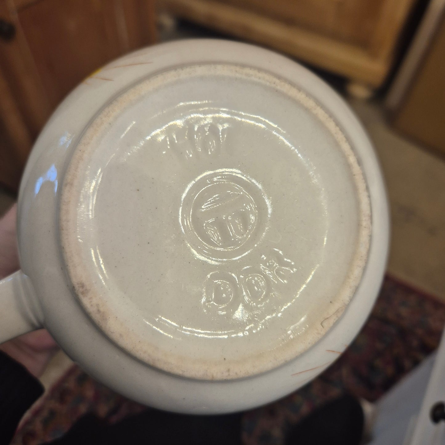 Alter DDR Vintage Krug Landhaus Mohnblume oder als Vase