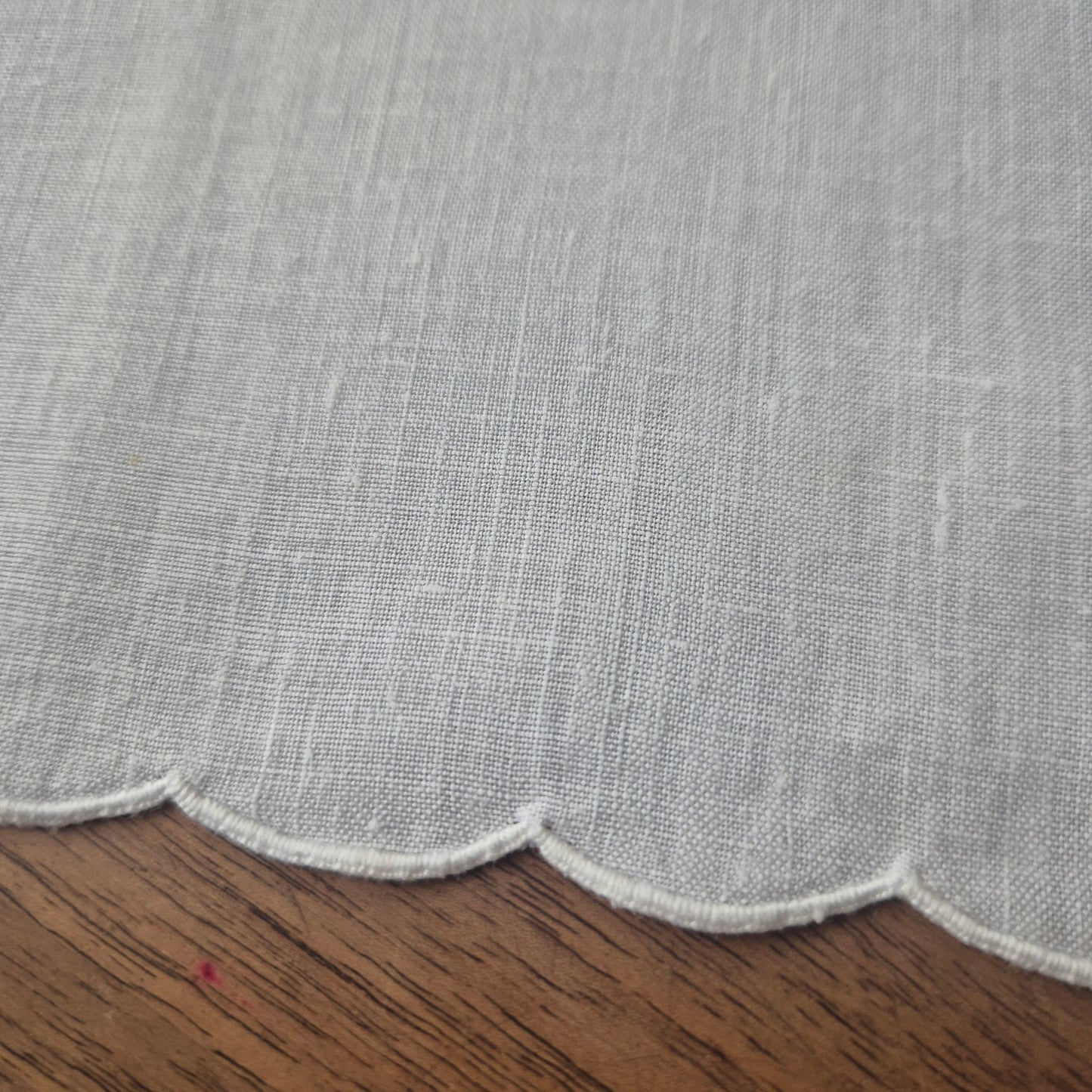 Antike Jugendstil Serviette/Mitteldecke weiß 44x40cm Baumwolle