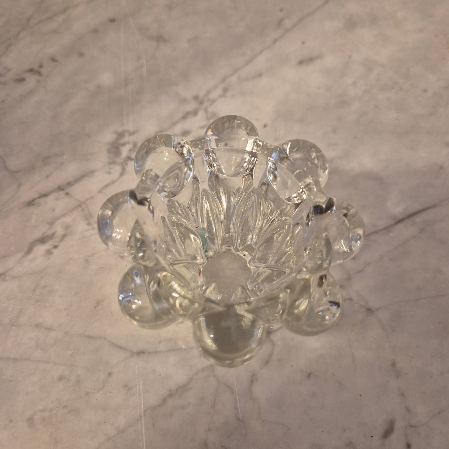 Vintage Bubble Kerzenständer Kerzenhalter Kristall oder Glas